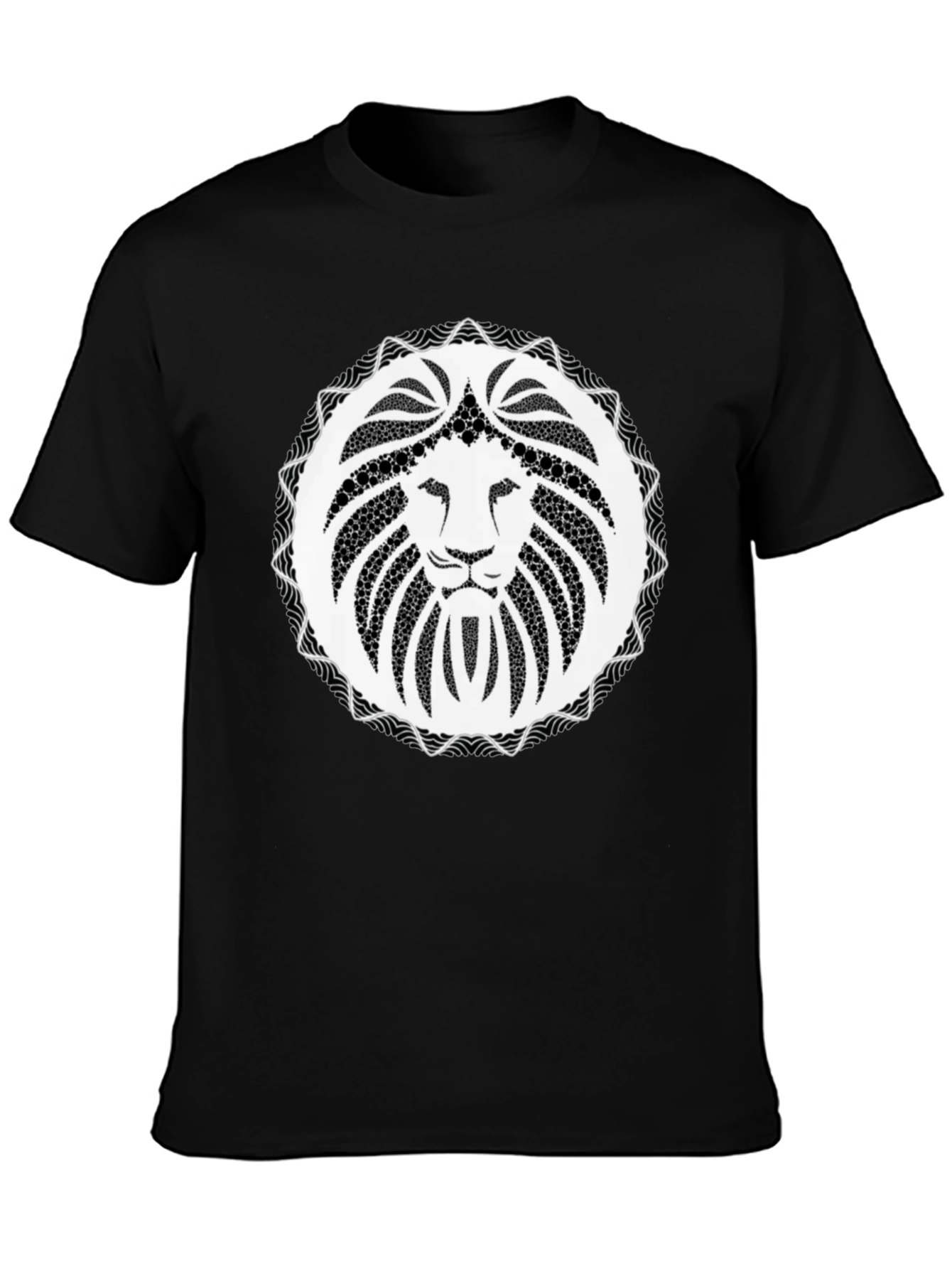 Lion Crest Black T-Shirt - Unique Graphic Tee