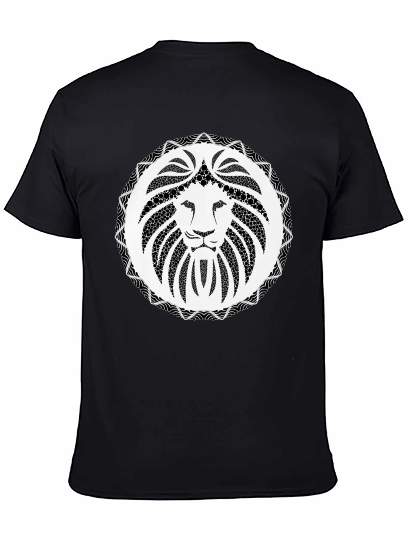 Lion Crest Black T-Shirt - Unique Graphic Tee