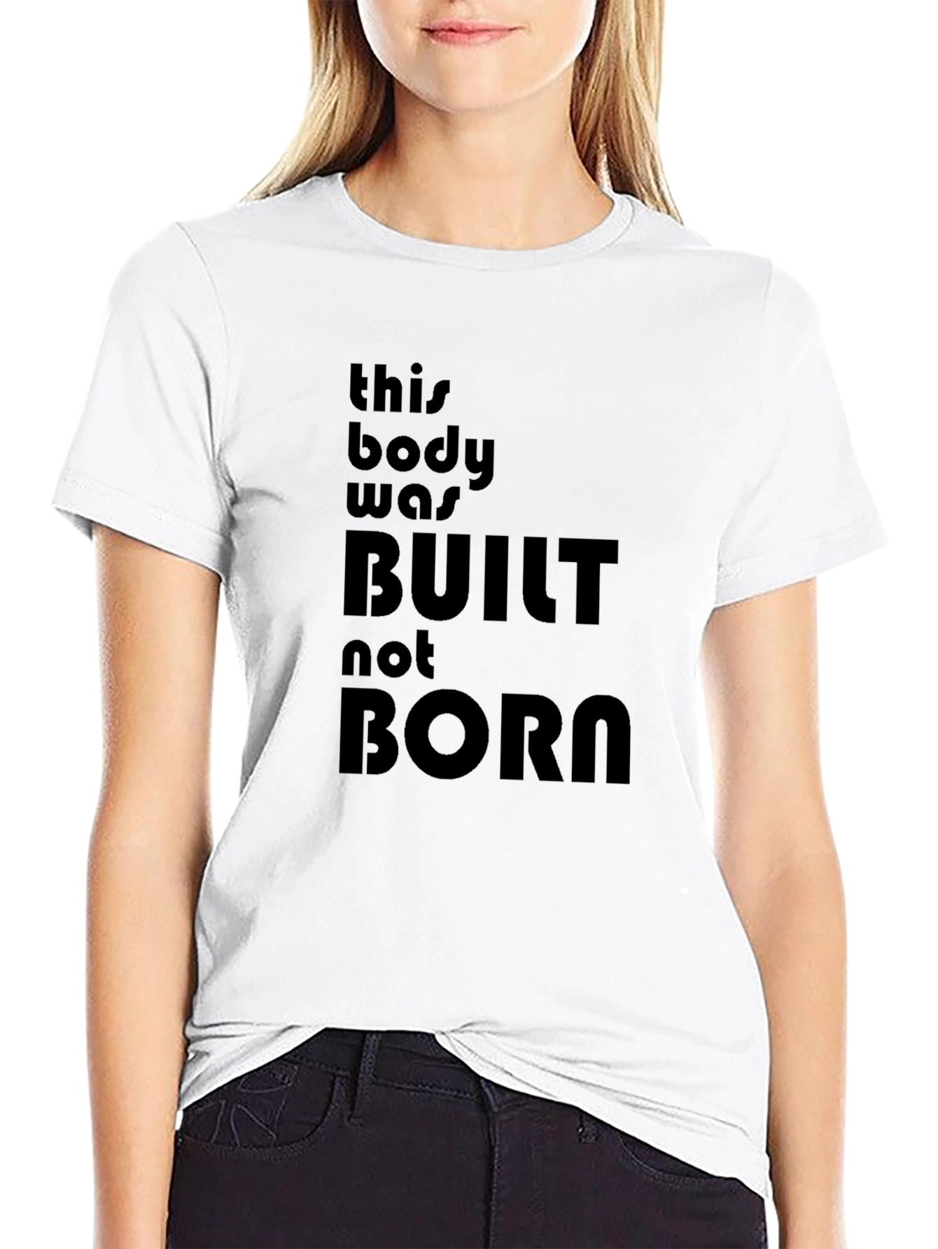 Built Not Born Black Graphic T-Shirt