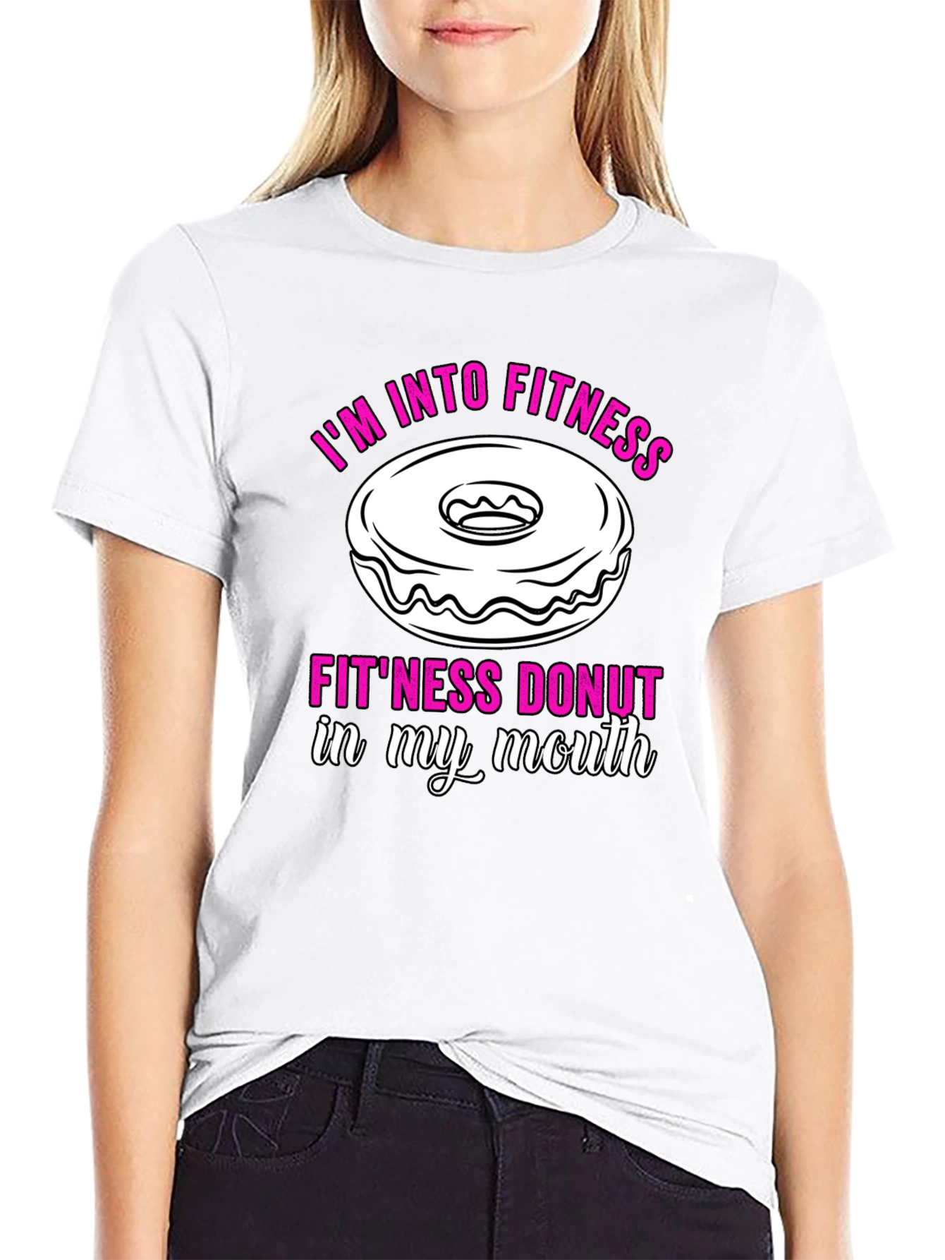 Fitness Donut Graphic T-Shirt