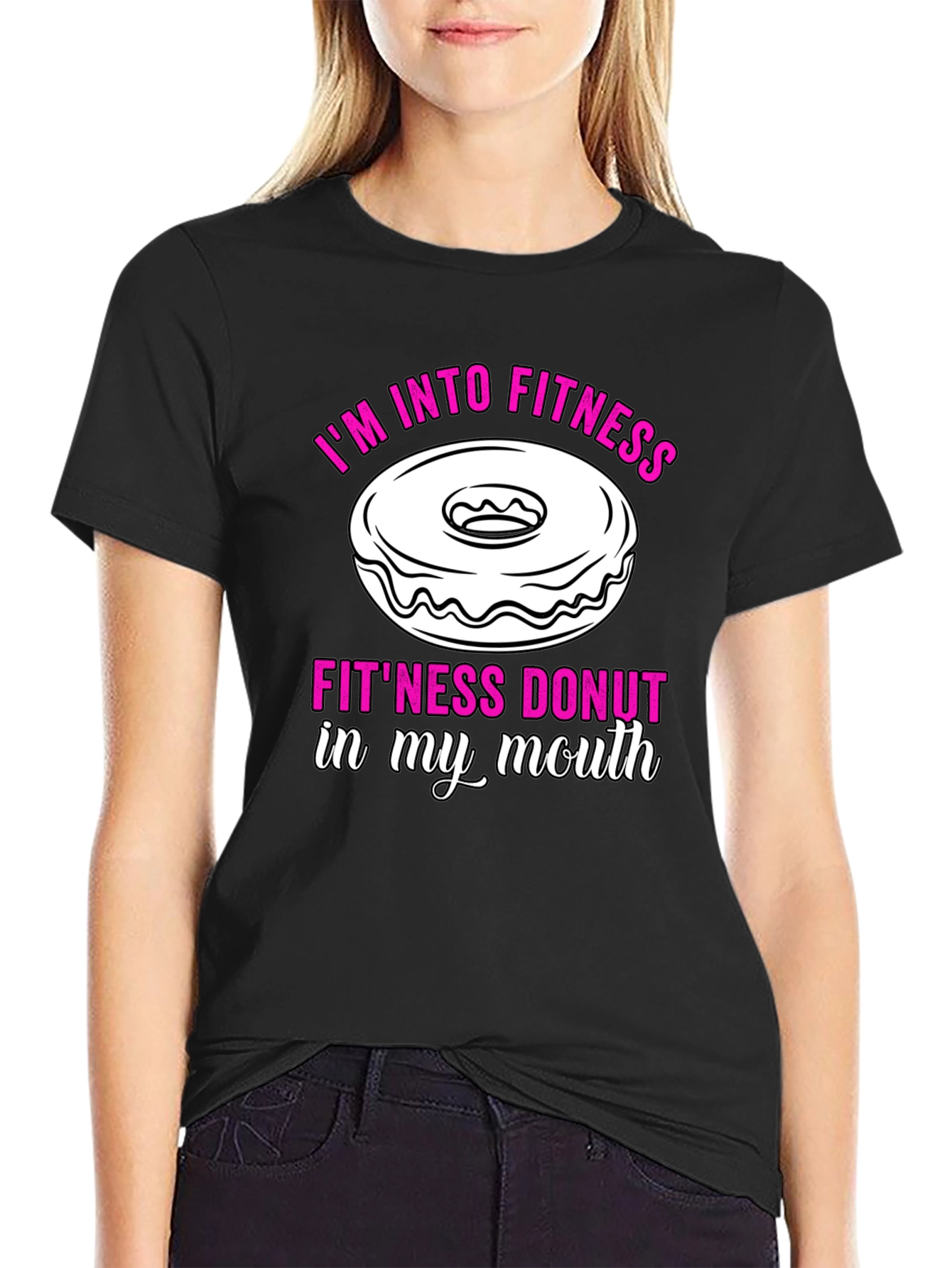 Fitness Donut Graphic T-Shirt