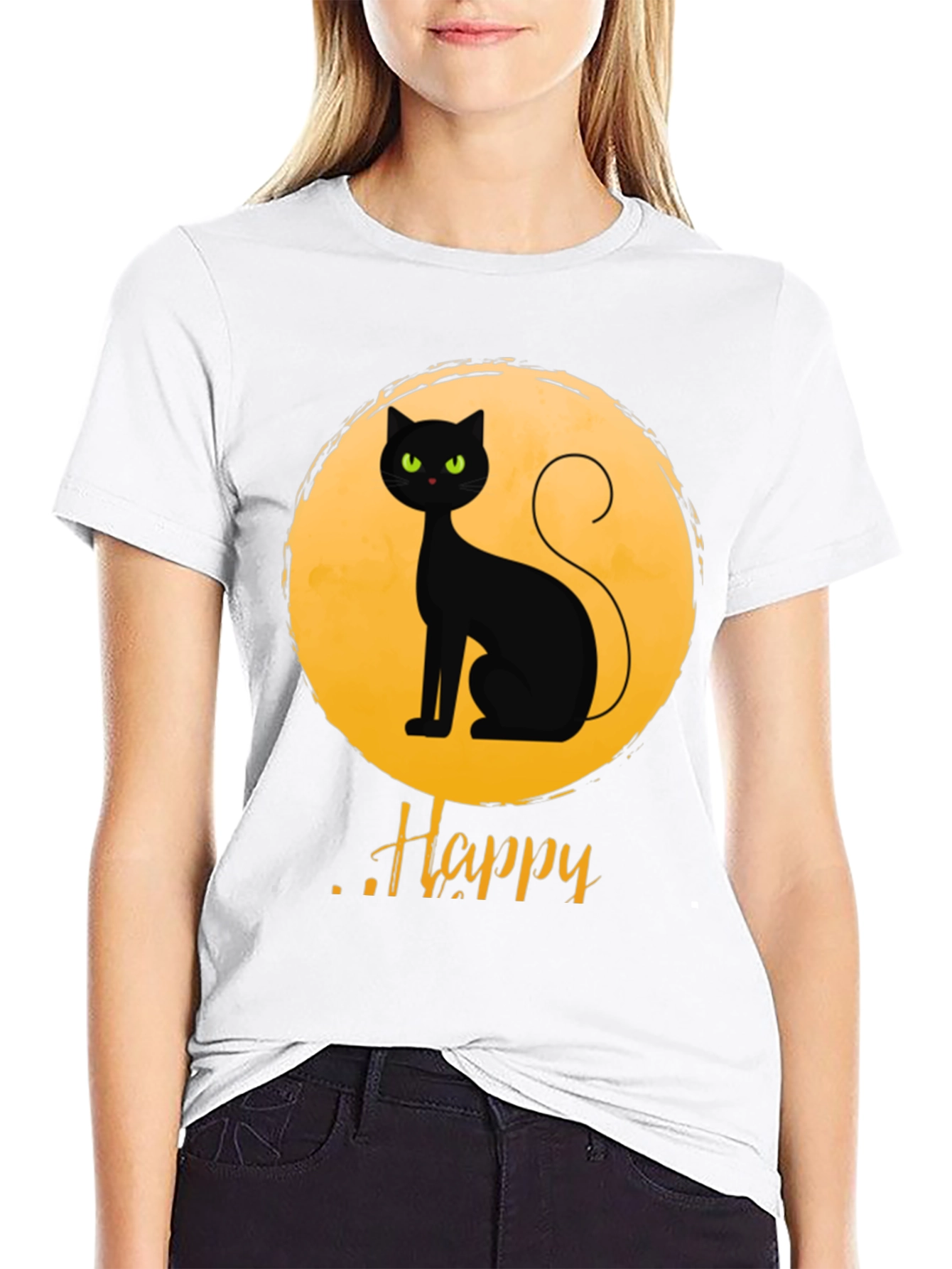 Halloween Black Cat T-Shirt
