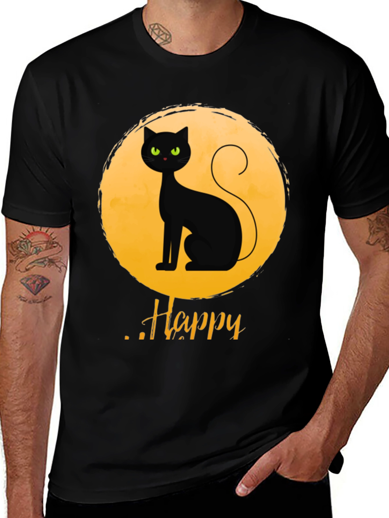 Halloween Black Cat T-Shirt