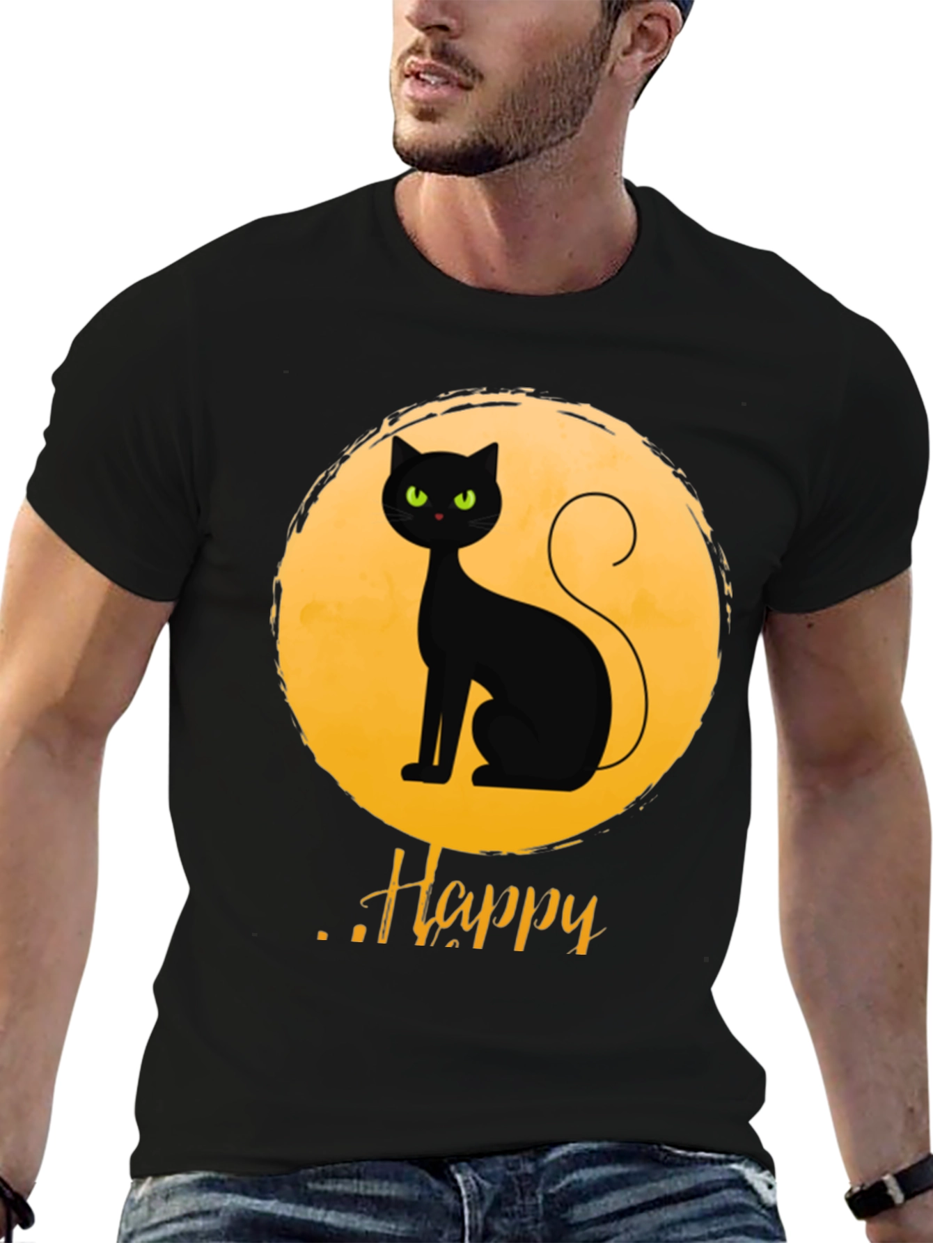 Halloween Black Cat T-Shirt