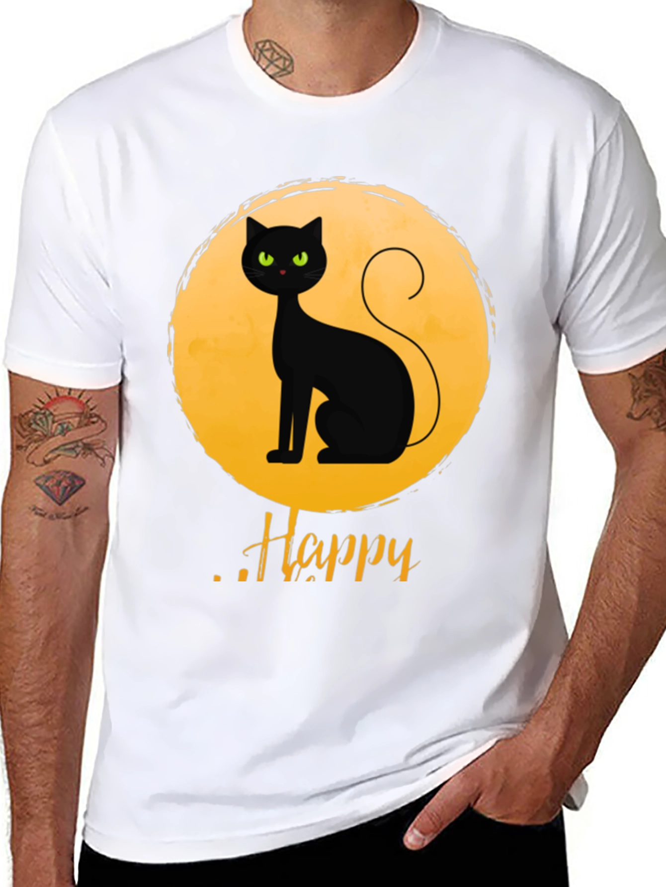 Halloween Black Cat T-Shirt
