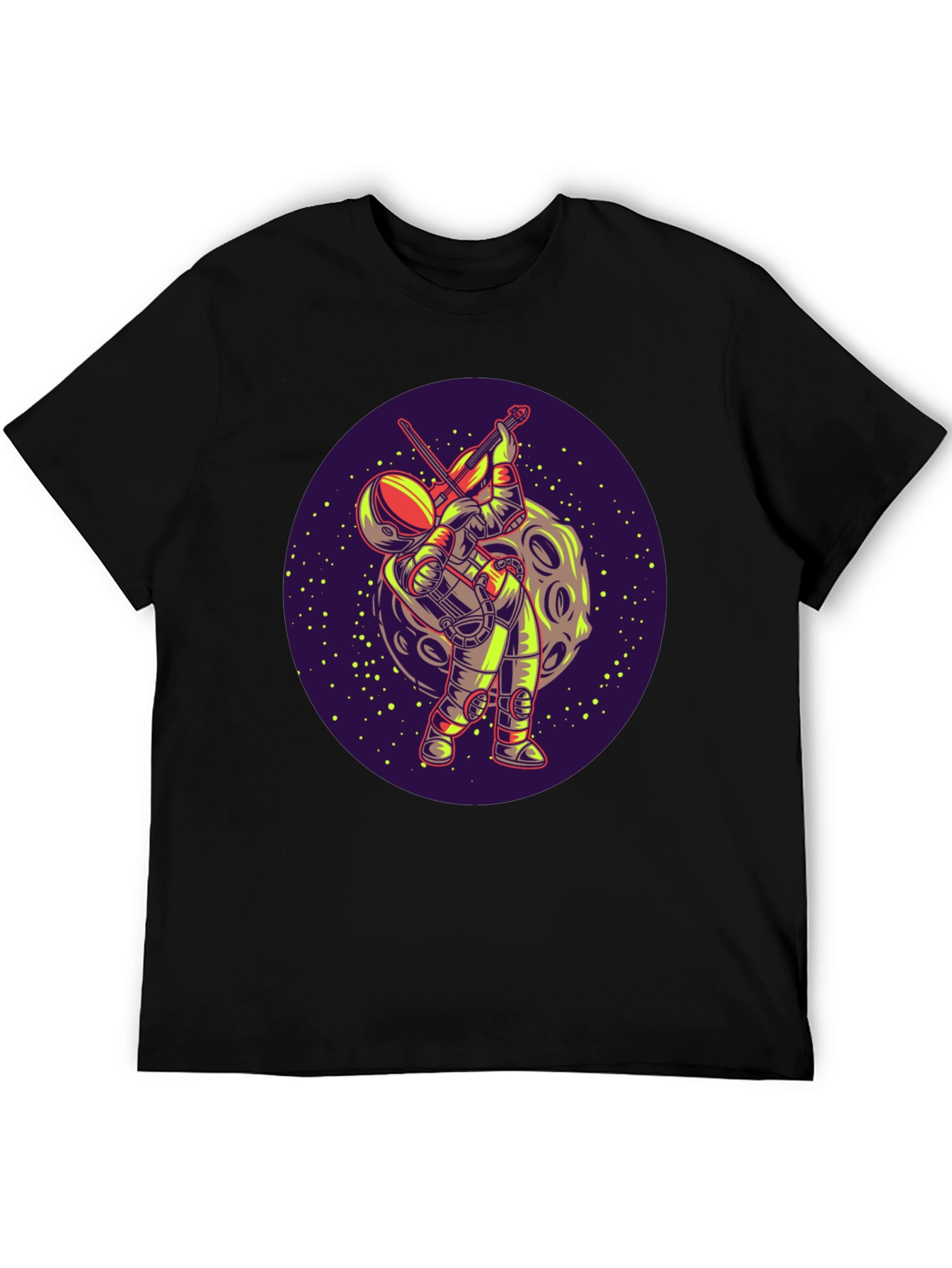 Astronaut Violinist Graphic Tee - Space Music Shirt