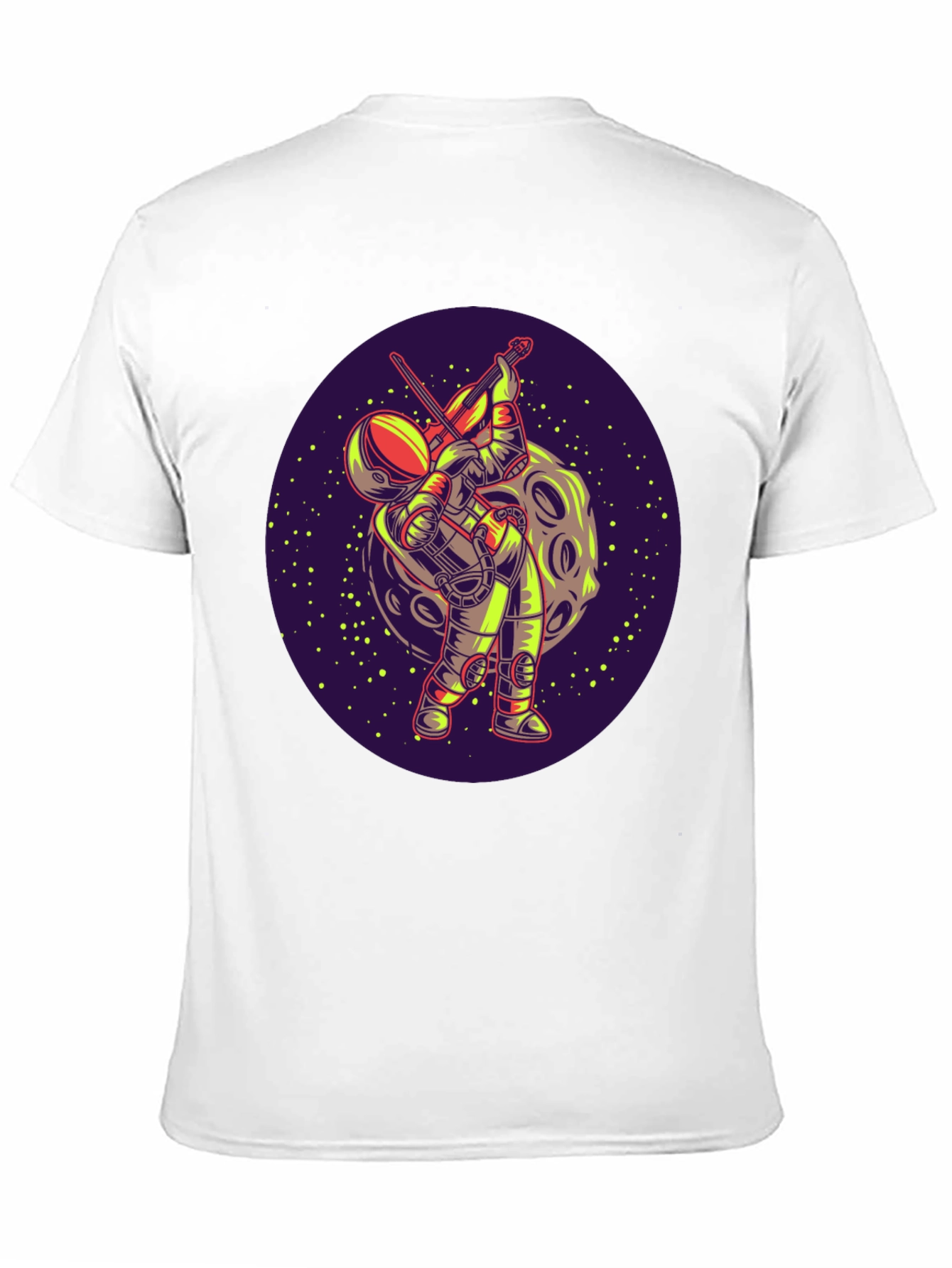 Astronaut Violinist Graphic Tee - Space Music Shirt