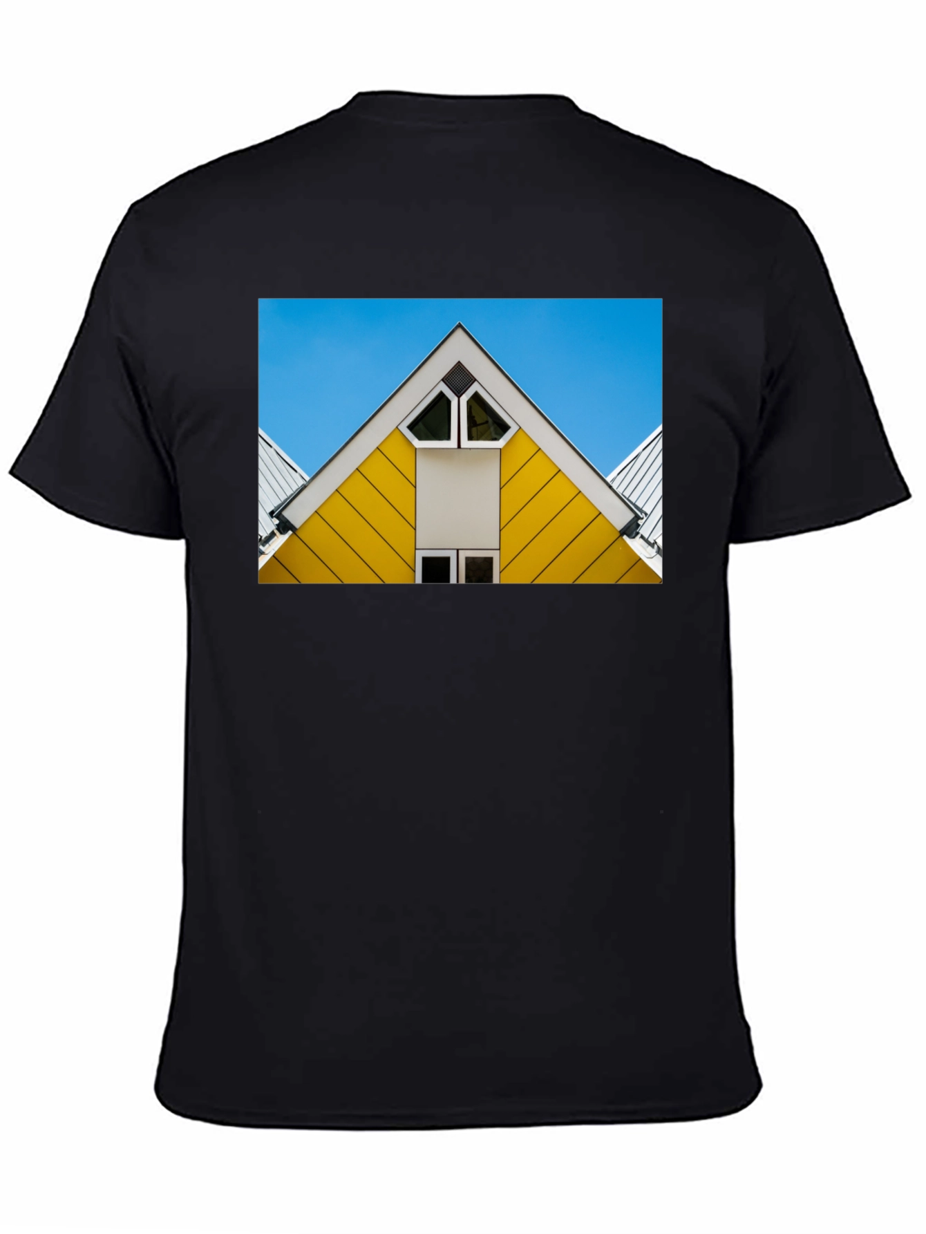 Geometric Roof T-Shirt - Modern Architectural Design