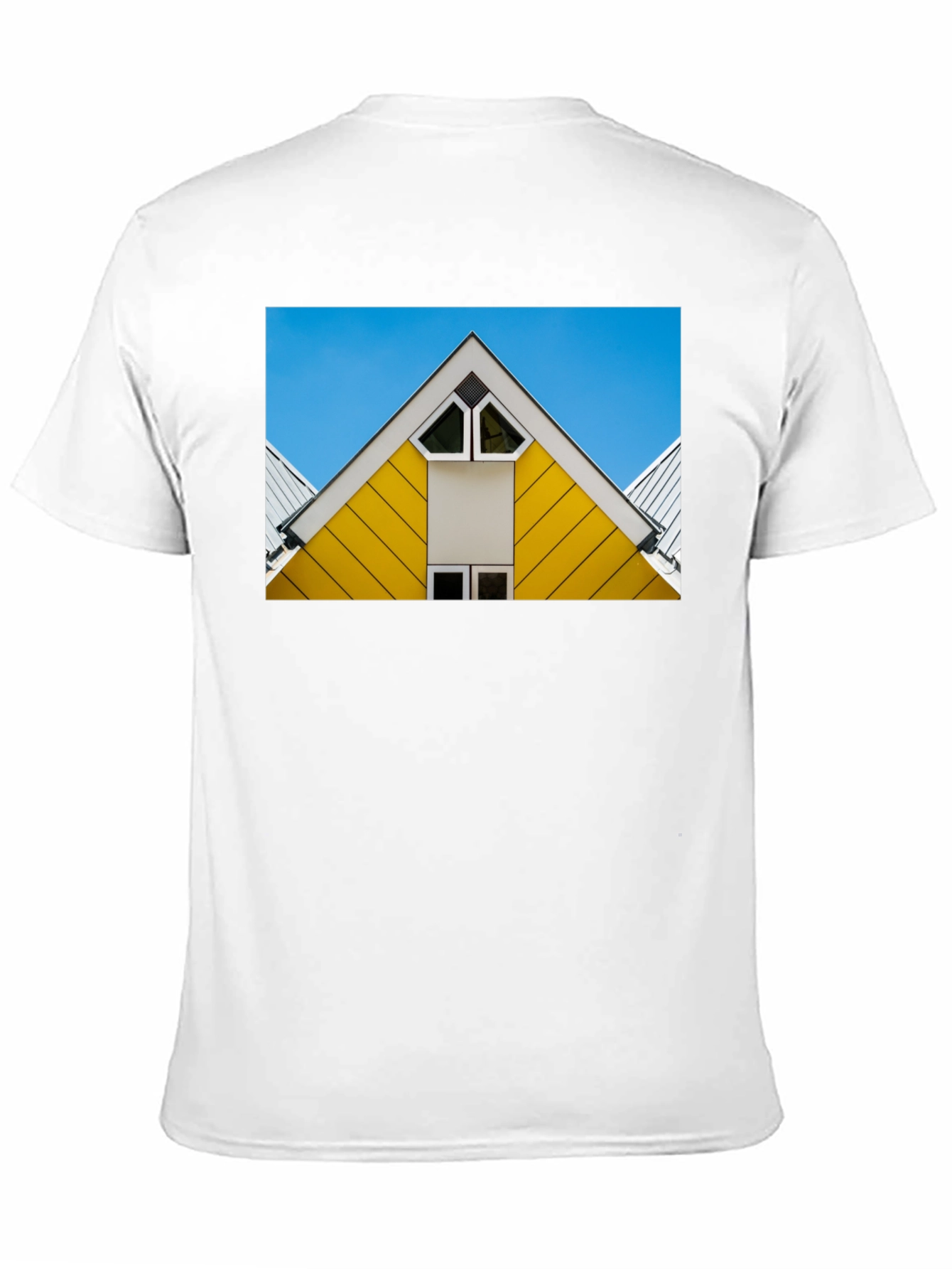 Geometric Roof T-Shirt - Modern Architectural Design
