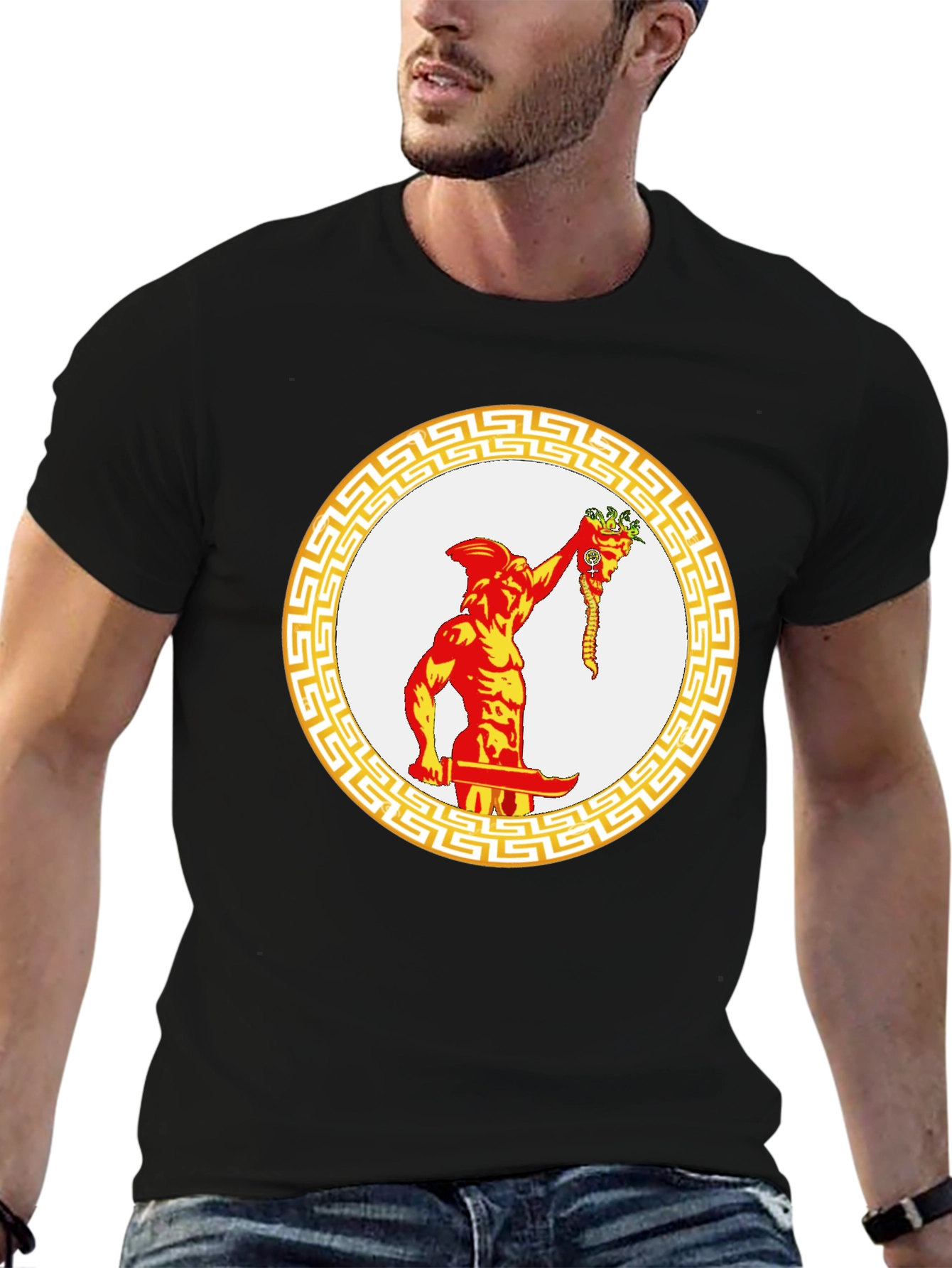 Perseus Medusa Head Graphic T-Shirt