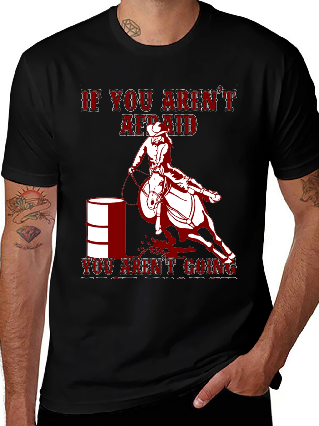 Cowgirl Barrel Racing Graphic Tee