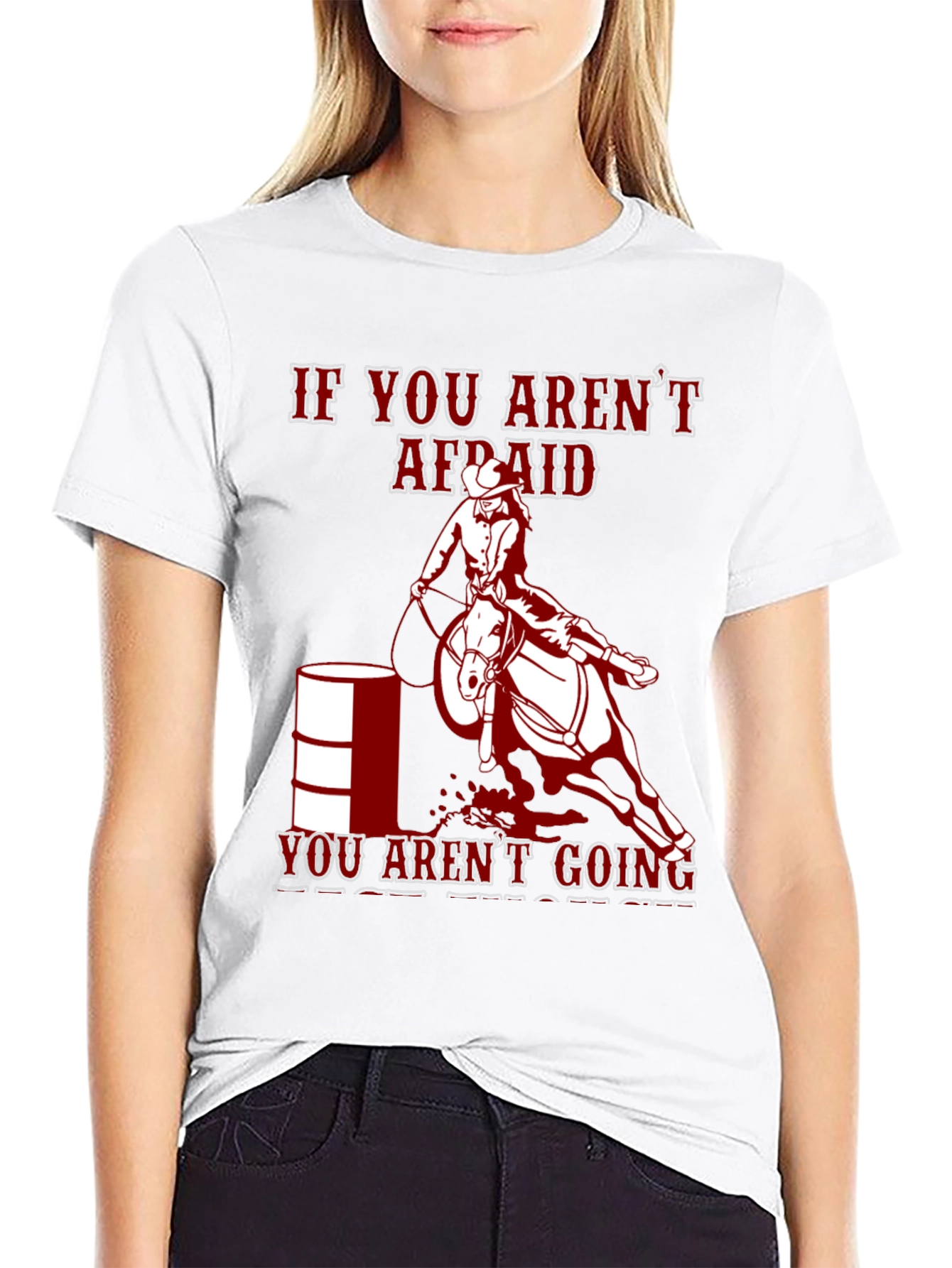 Cowgirl Barrel Racing Graphic Tee