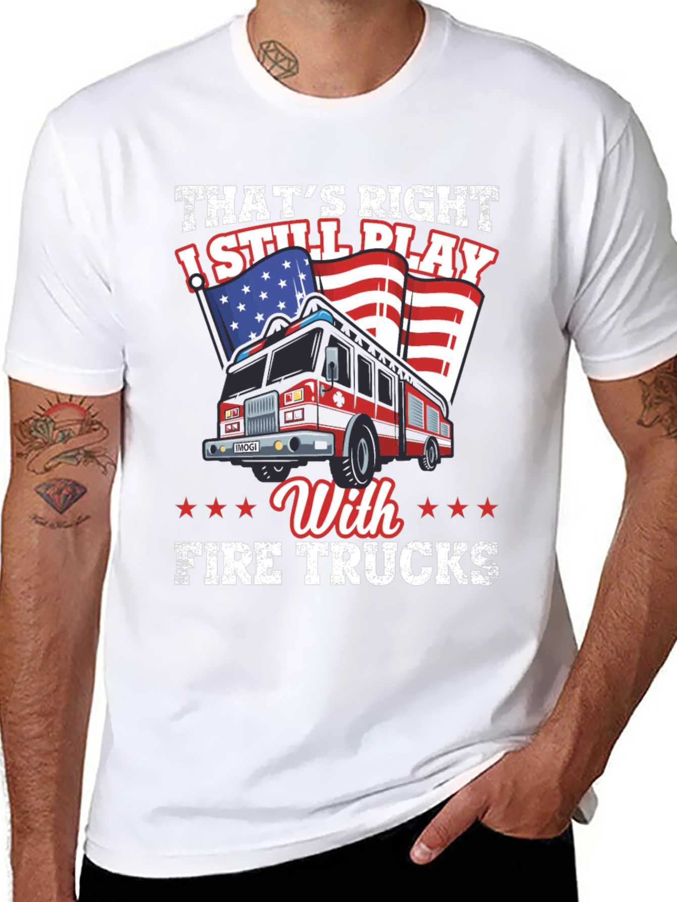 Fire Truck T-Shirt: Still Play With Fire Trucks Tee