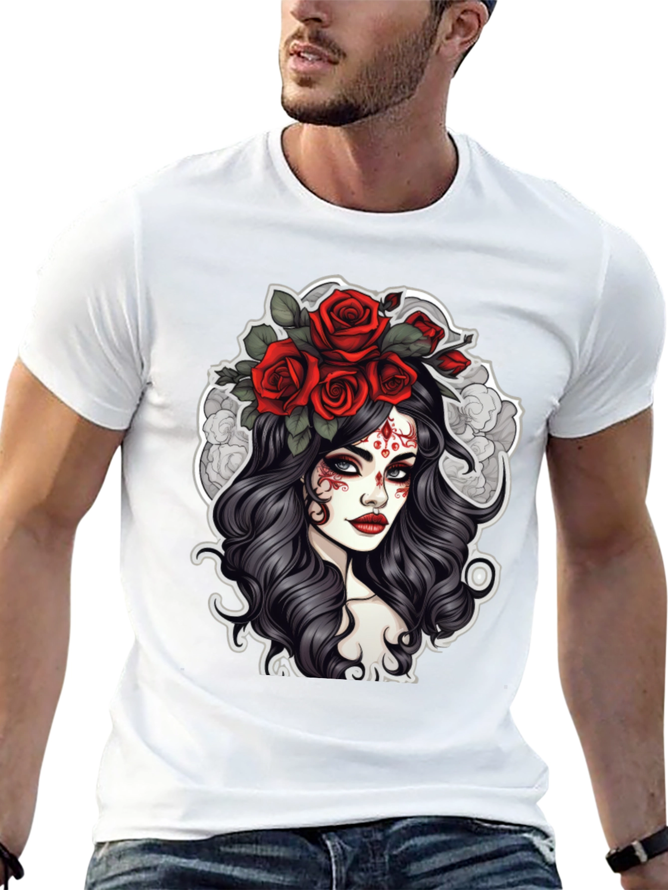 Day of the Dead Rose Crown Graphic Tee