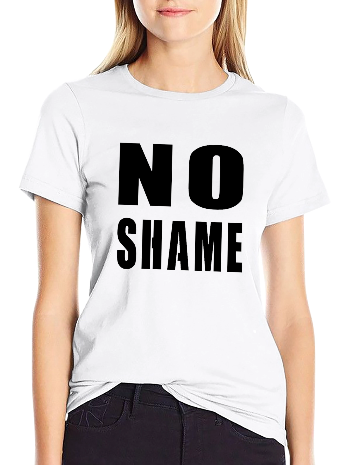 No Shame Black Graphic Tee - Bold Statement T-Shirt