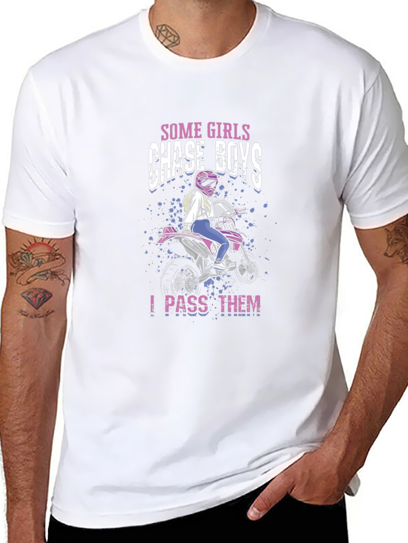 Girls Chase Boys - I Pass Them Black T-Shirt