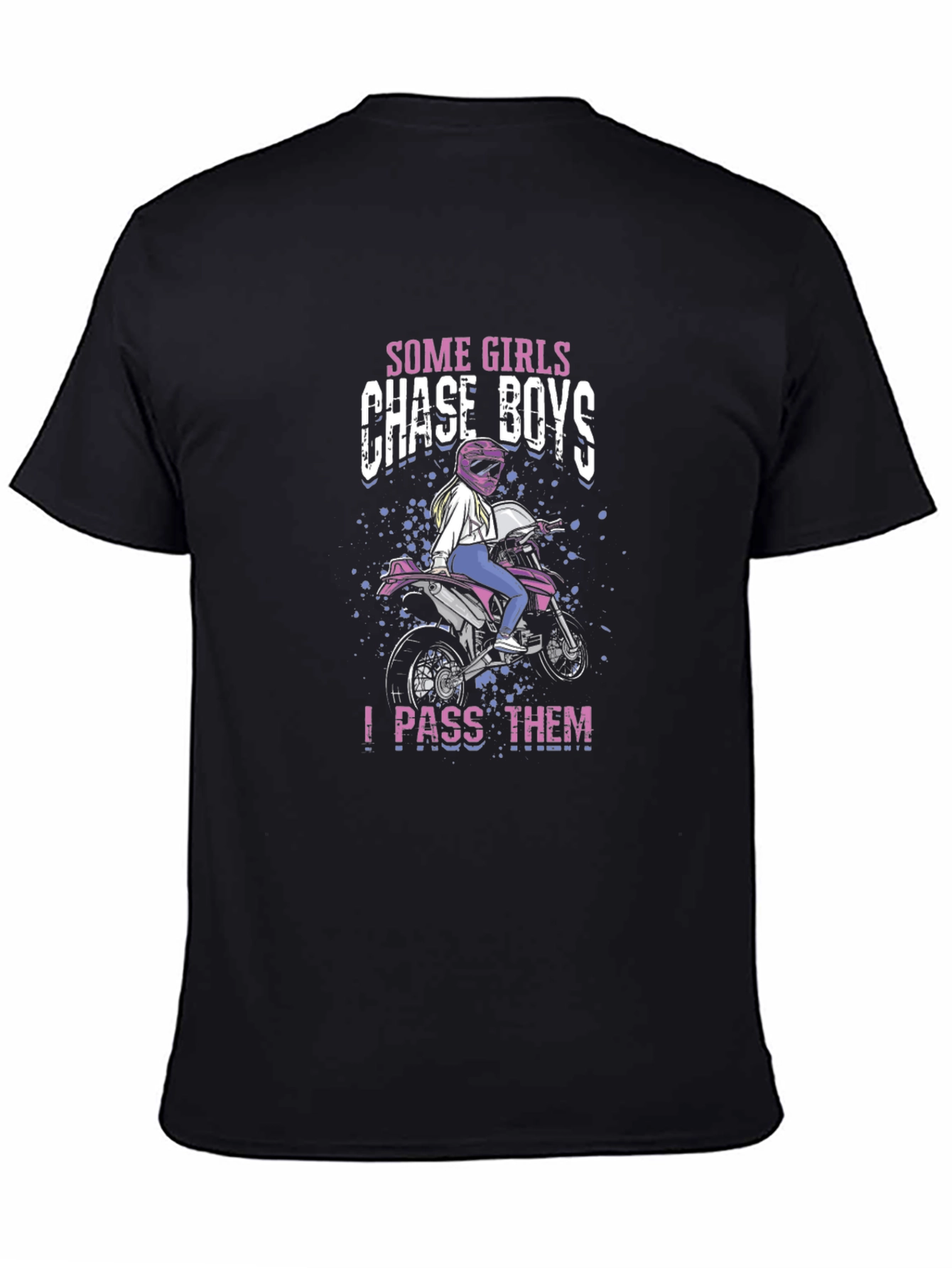 Girls Chase Boys - I Pass Them Black T-Shirt