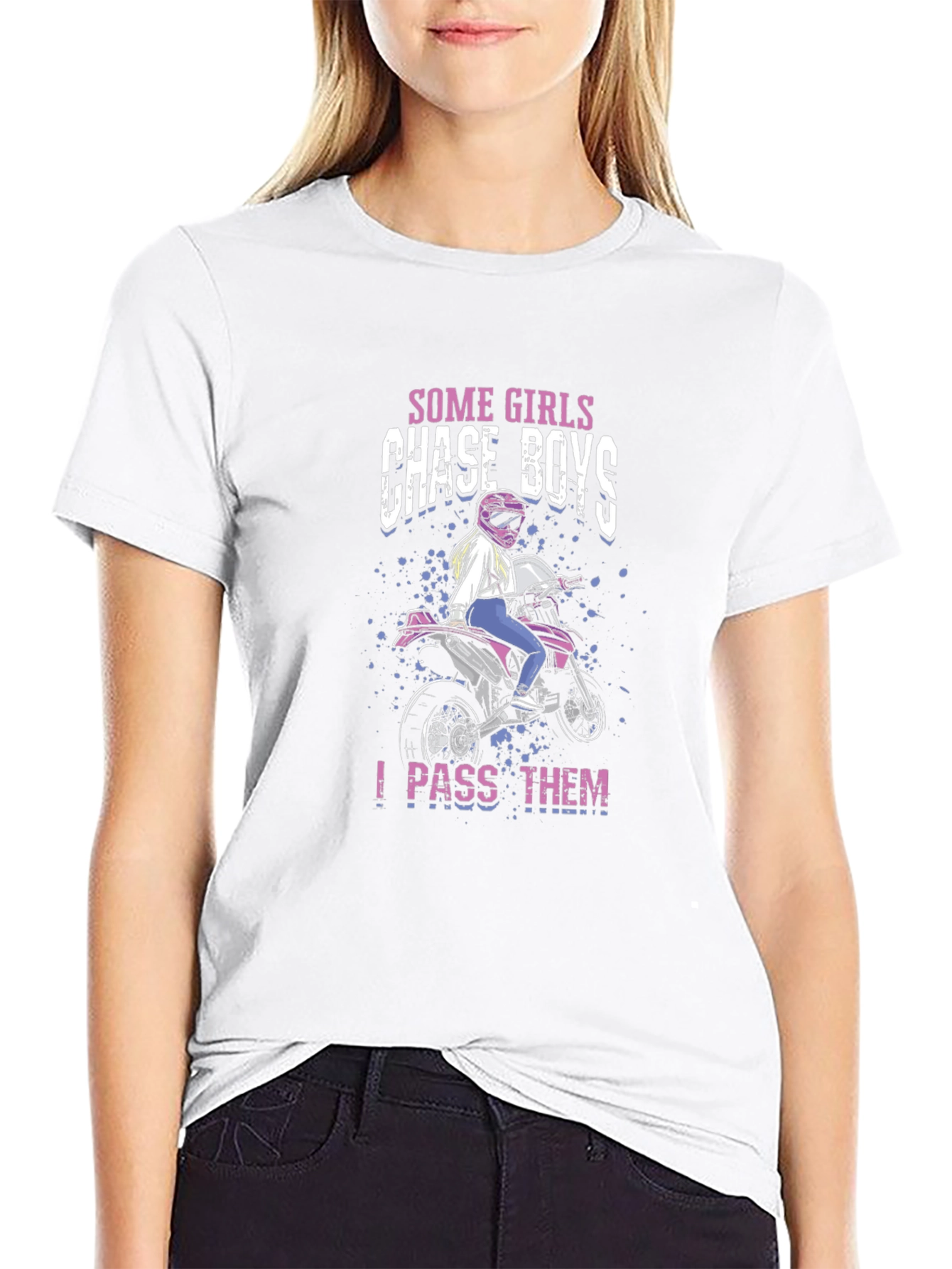 Girls Chase Boys - I Pass Them Black T-Shirt
