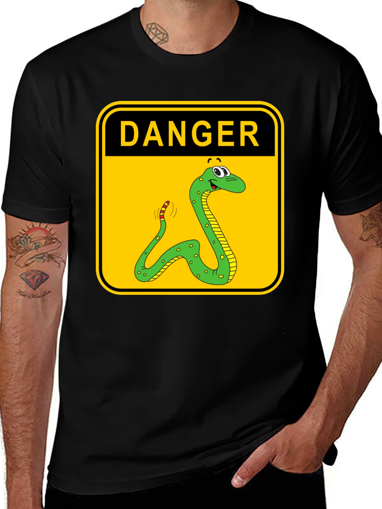 Danger Noodle Tee - Caution Snake T-Shirt