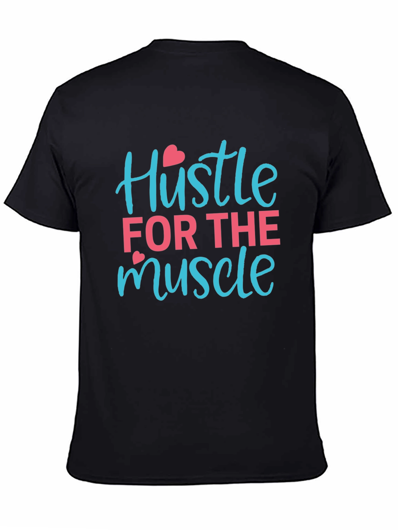 Hustle For The Muscle Black Graphic Tee