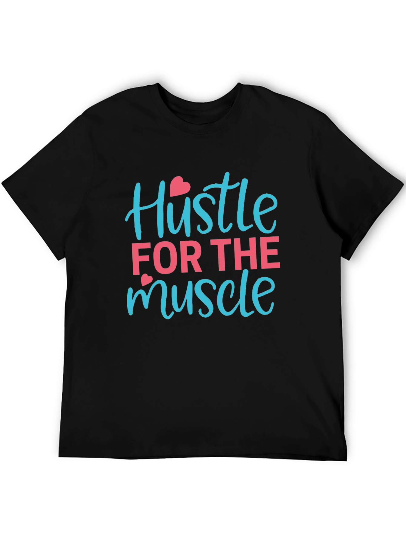 Hustle For The Muscle Black Graphic Tee
