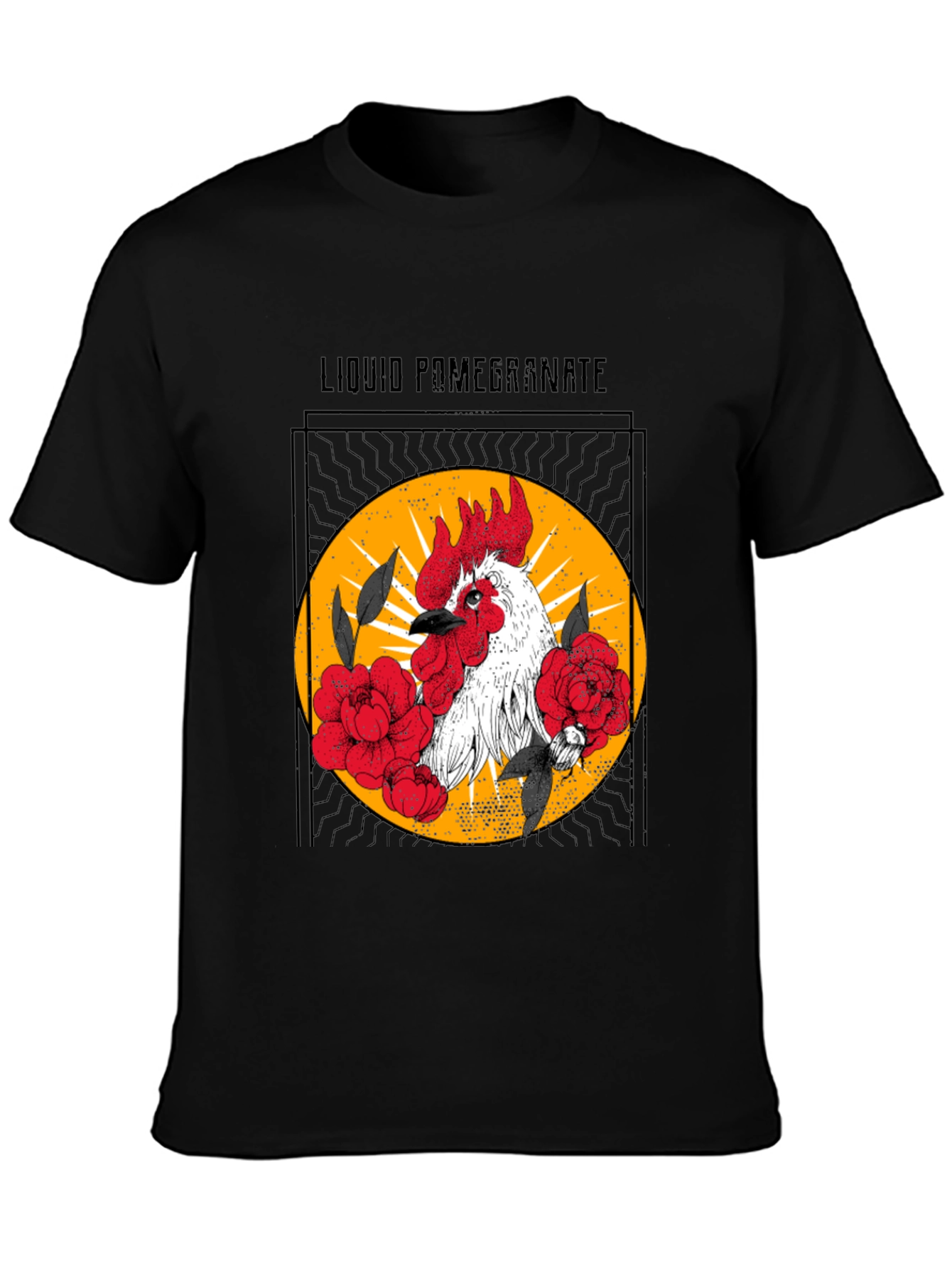 Liquid Pomegranate Rooster Graphic Tee