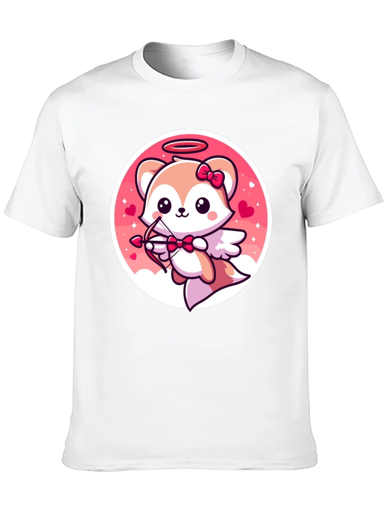 Cute Valentines Fox Cupid Graphic Tee