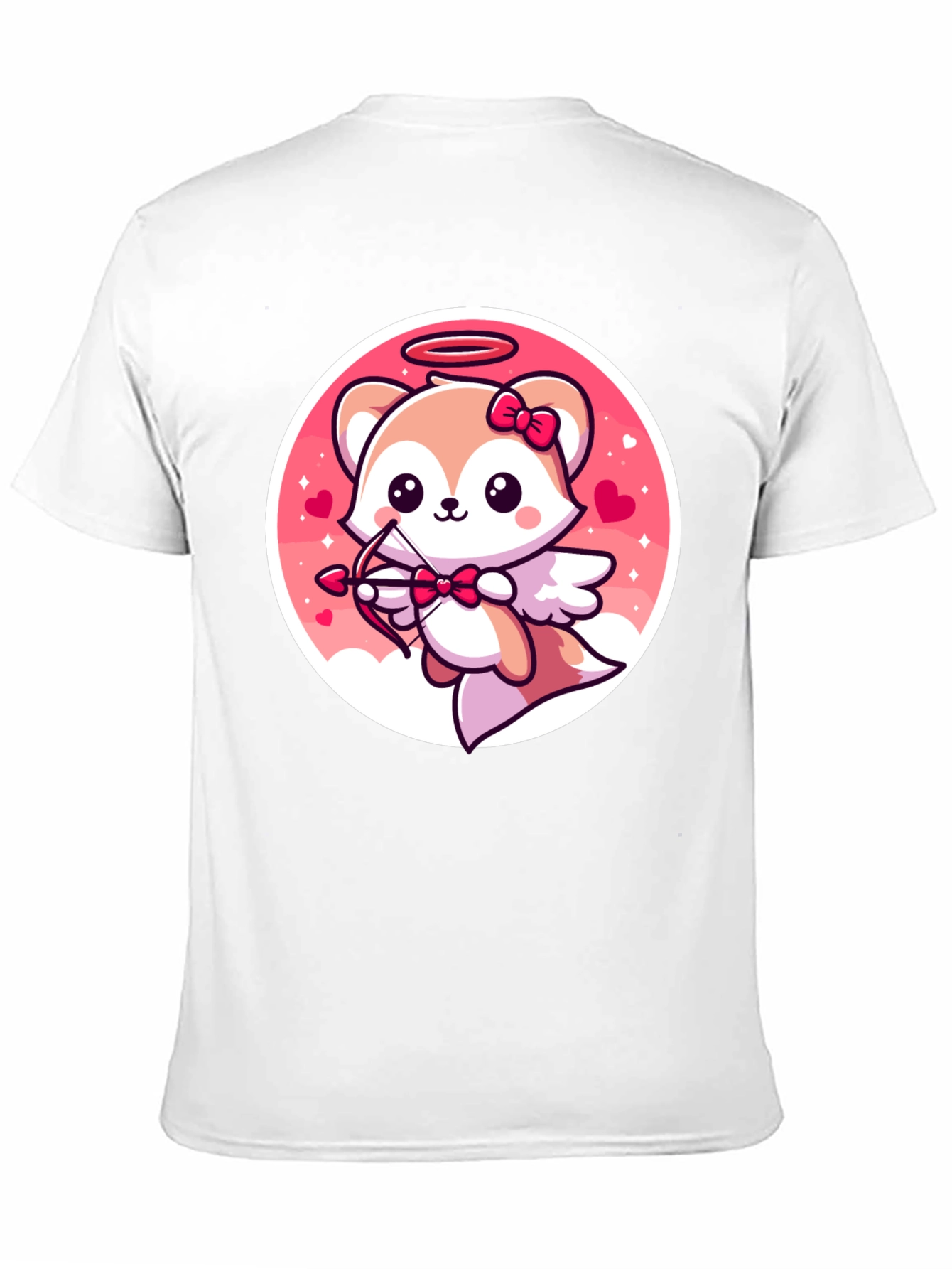 Cute Valentines Fox Cupid Graphic Tee
