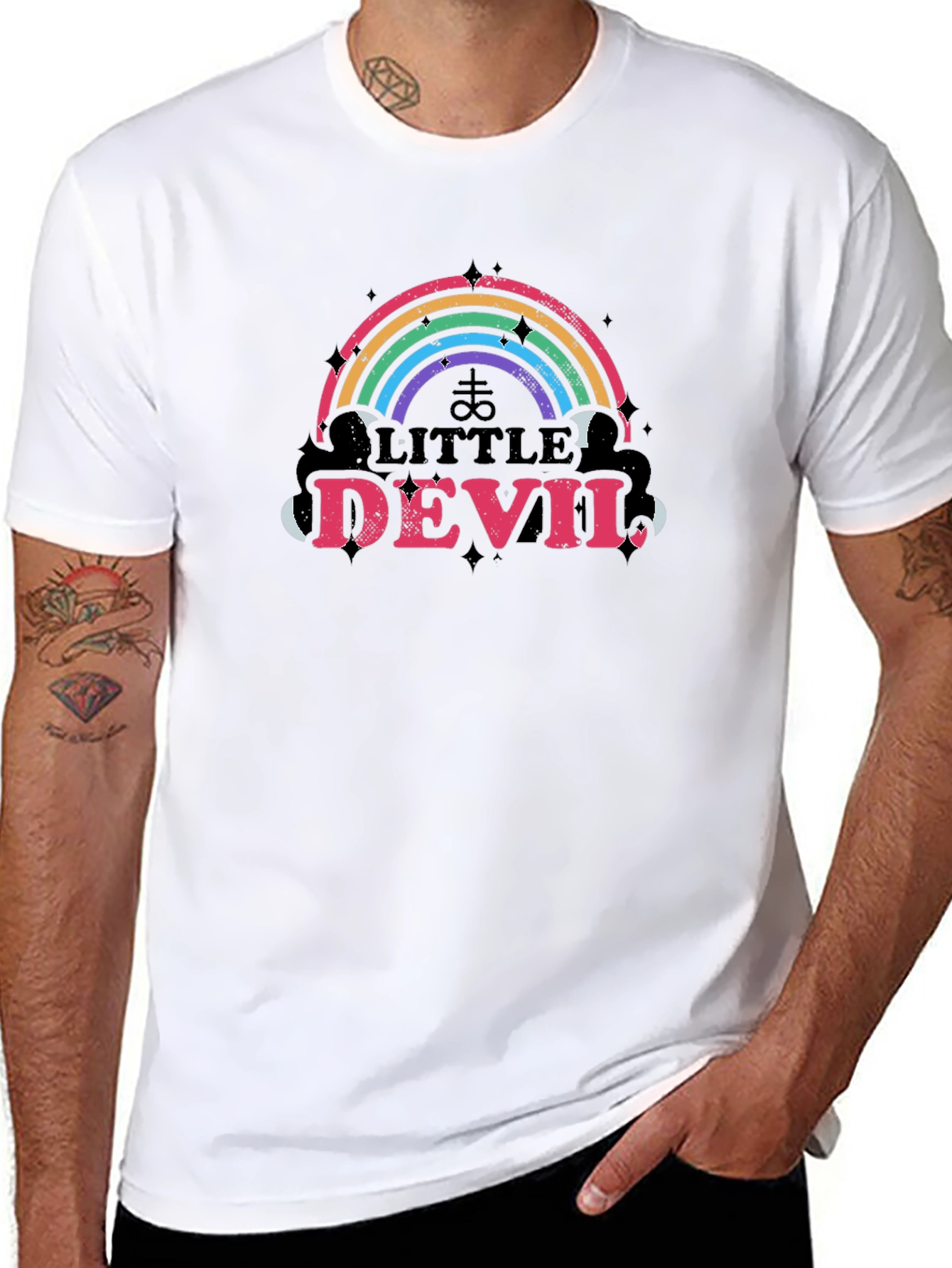 Little Devil Rainbow Graphic T-Shirt