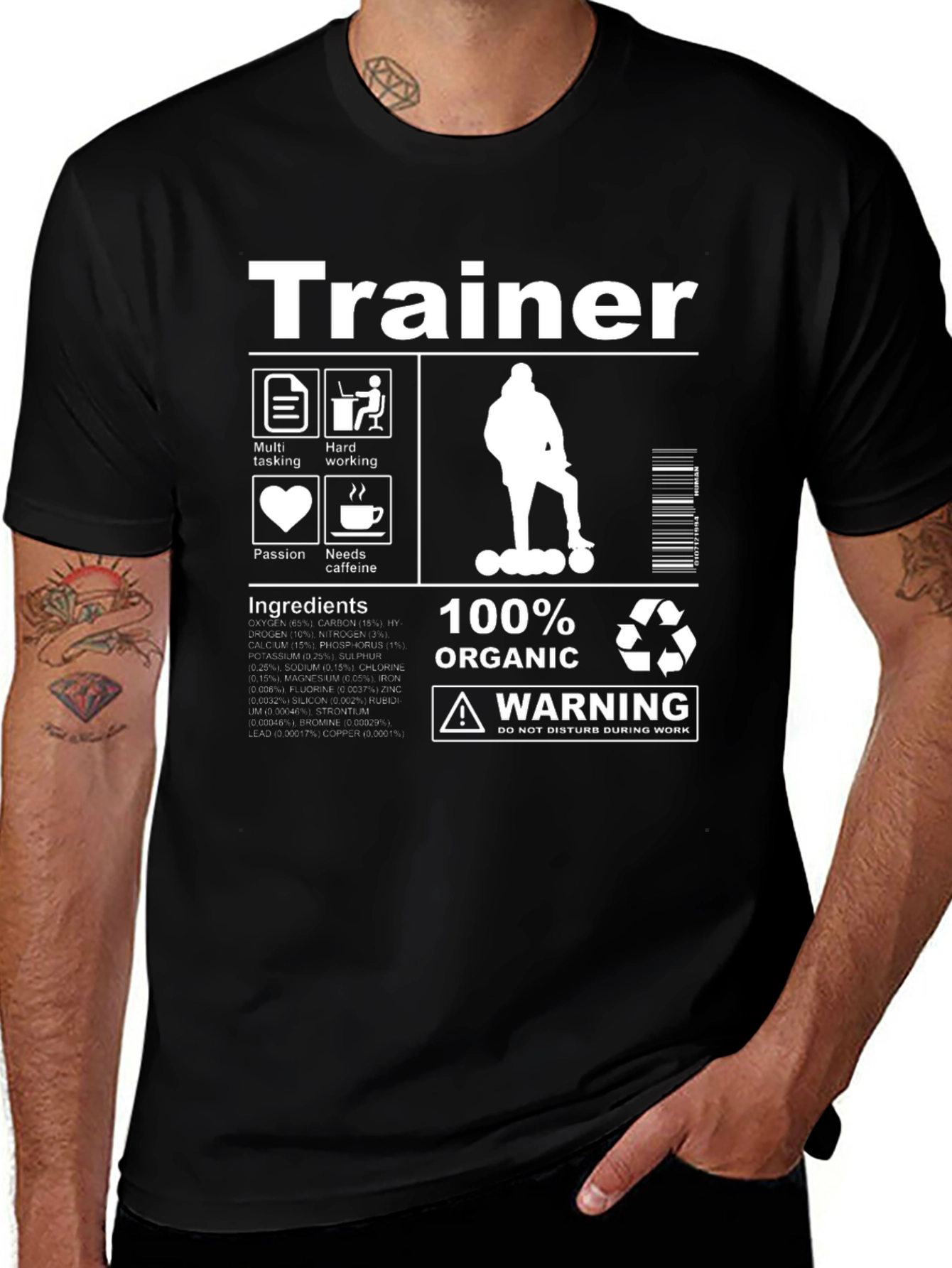 Trainer 100% Organic Warning T-Shirt
