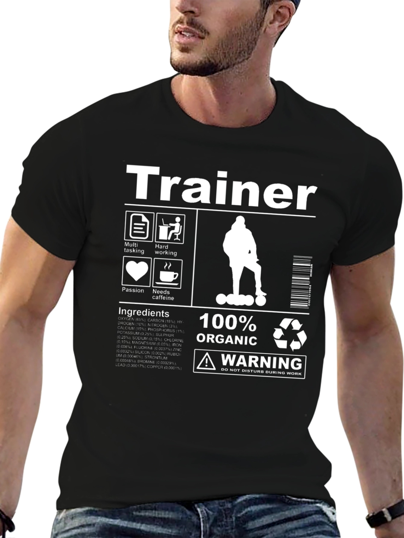 Trainer 100% Organic Warning T-Shirt