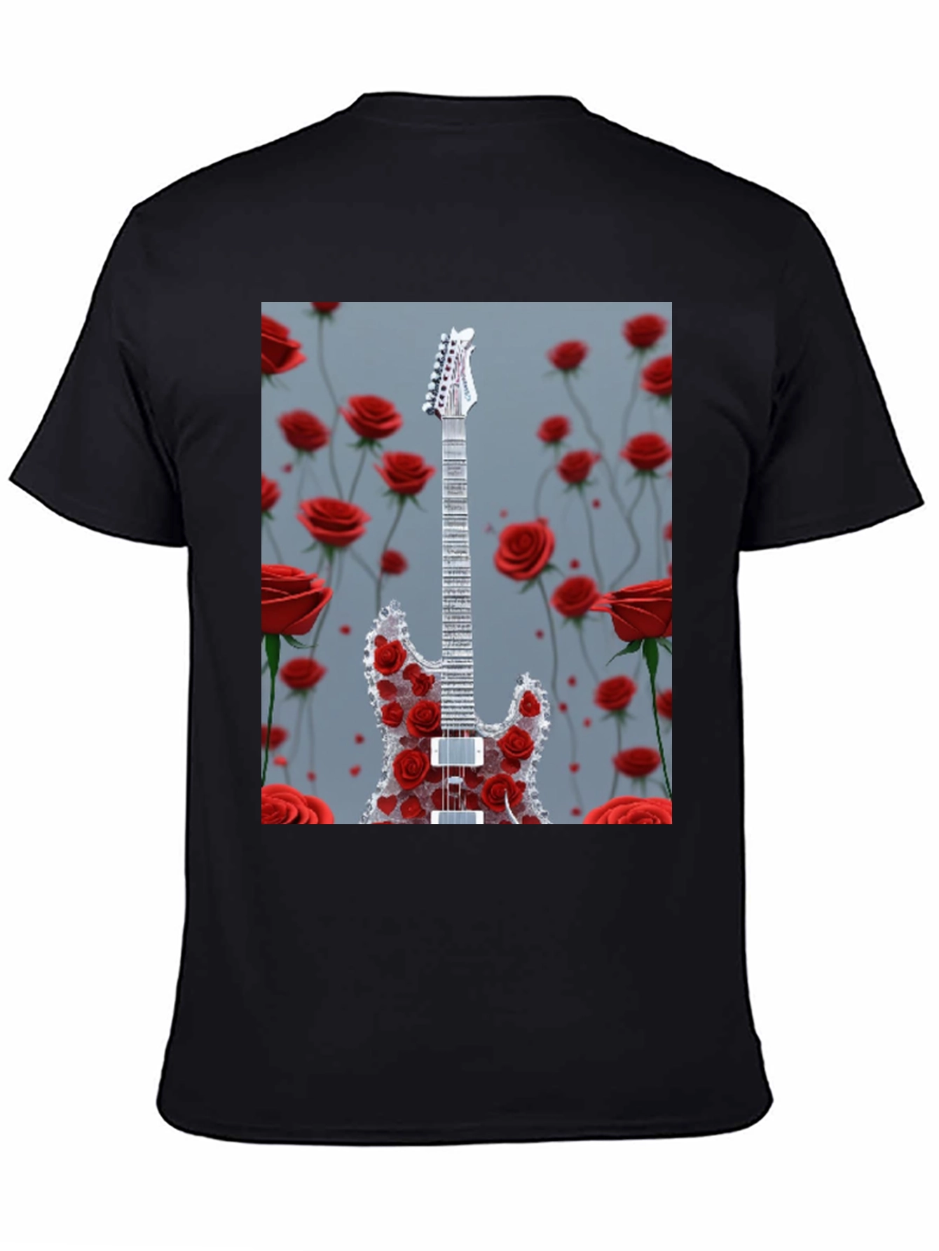 Guitar and Roses Graphic Tee