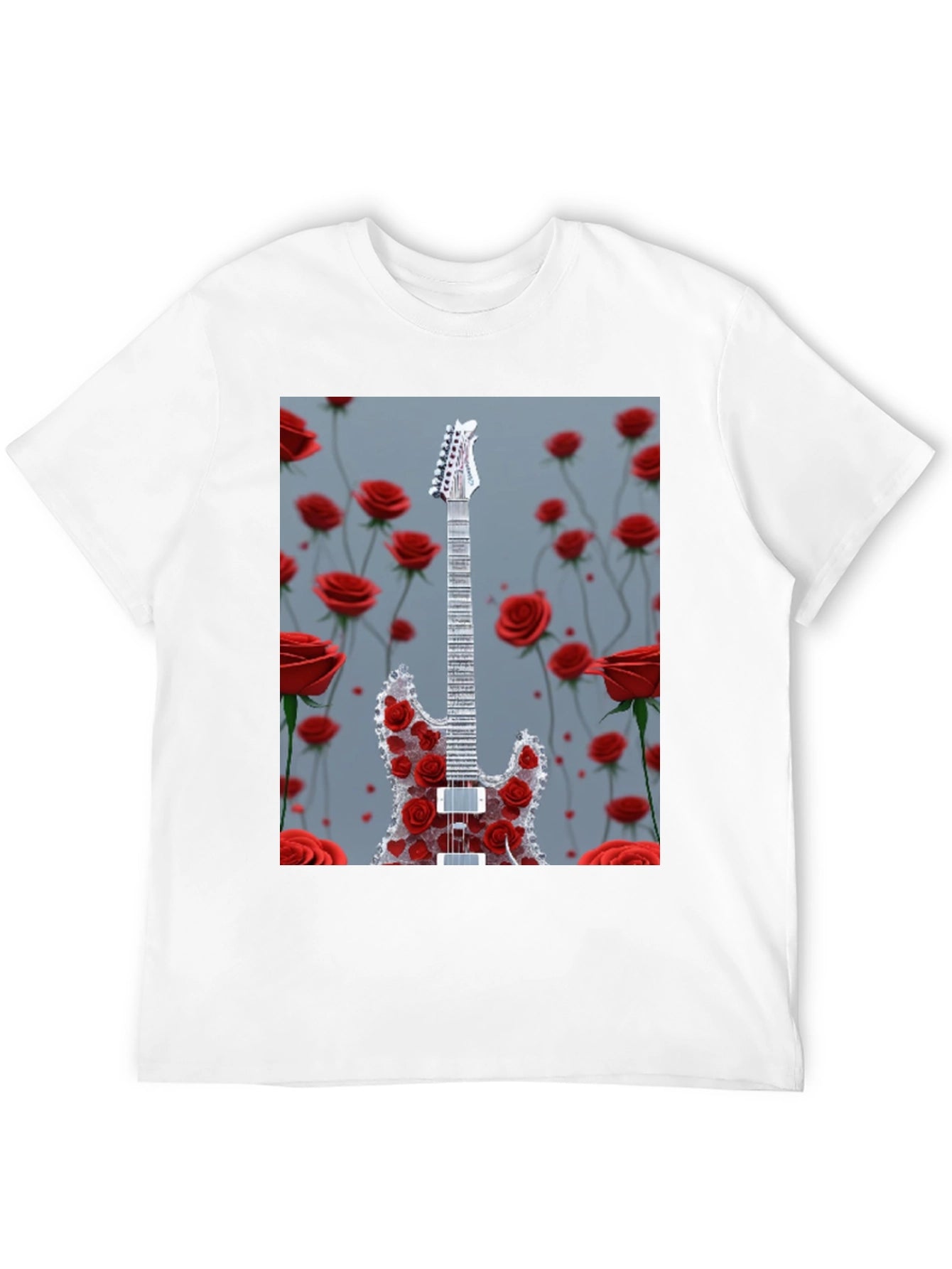 Guitar and Roses Graphic Tee