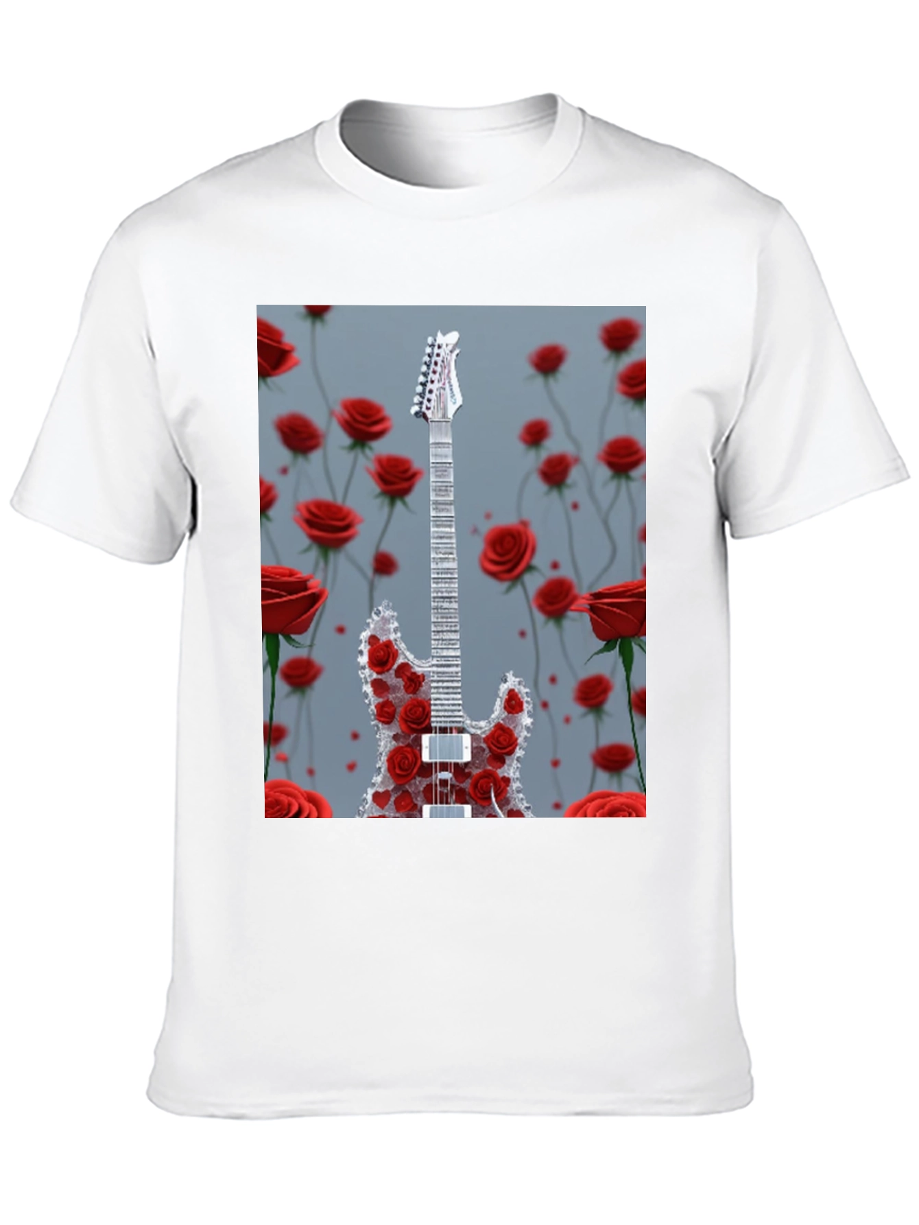 Guitar and Roses Graphic Tee