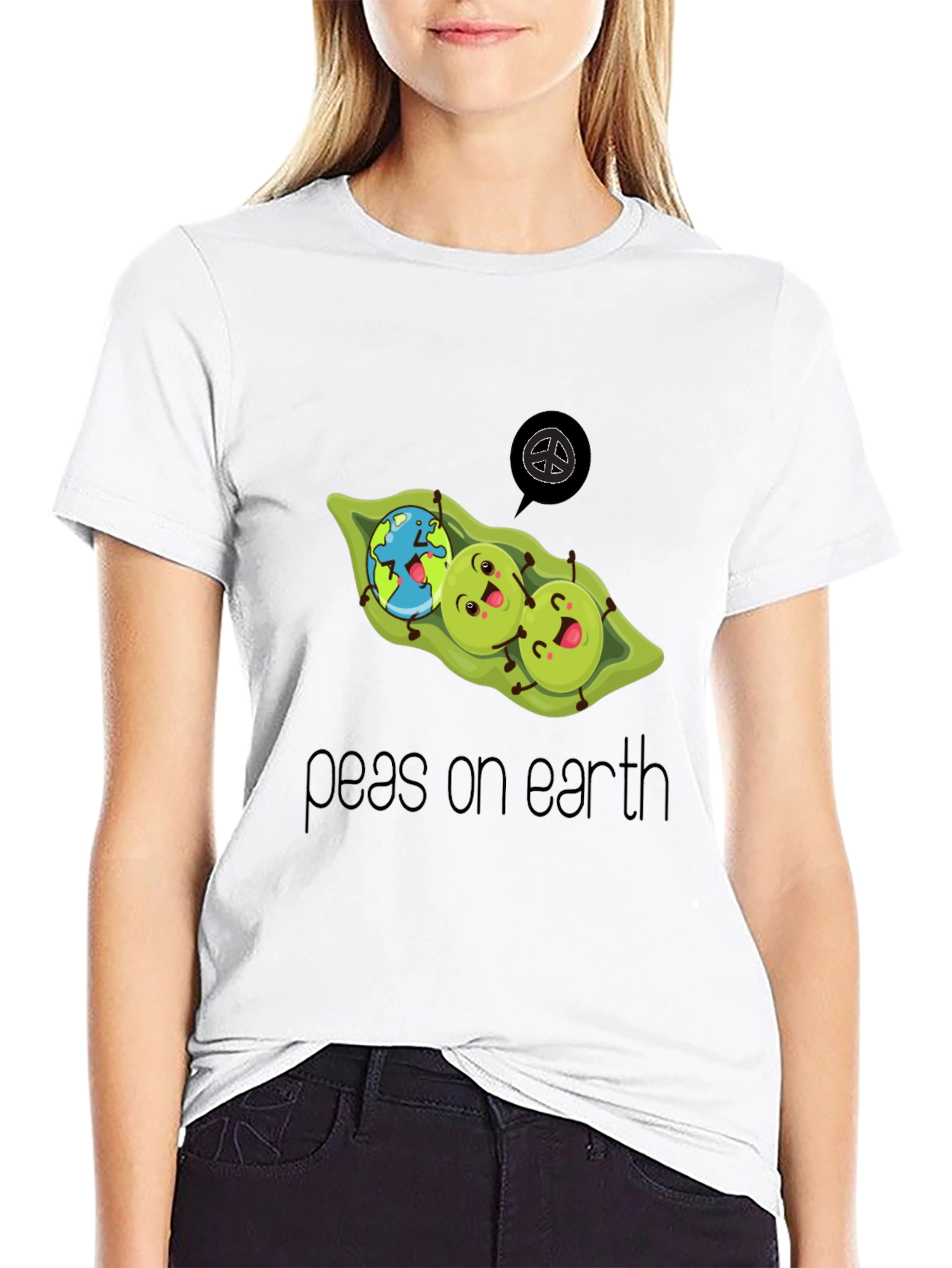 Peas On Earth T-Shirt - Eco Friendly Design
