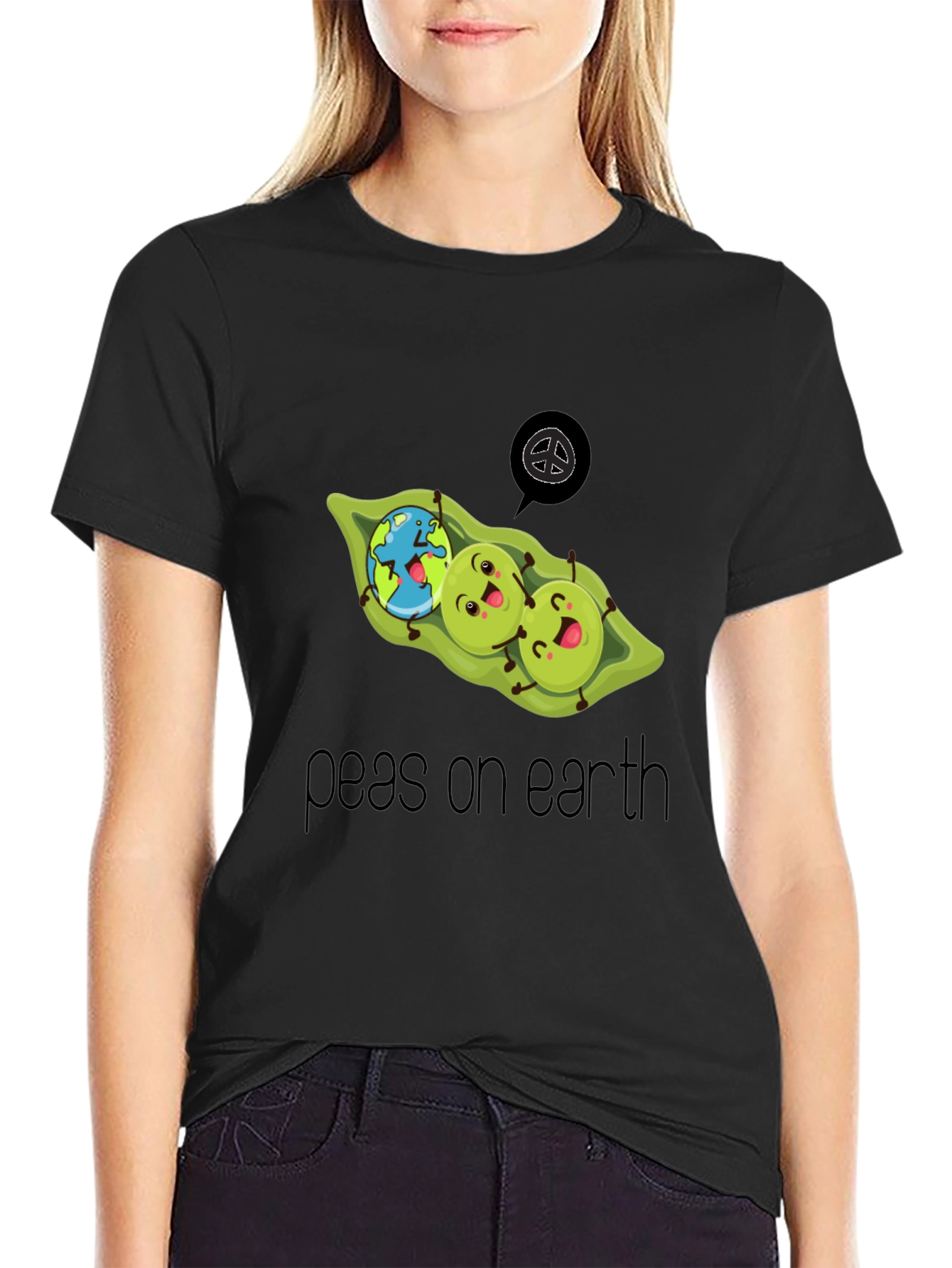 Peas On Earth T-Shirt - Eco Friendly Design