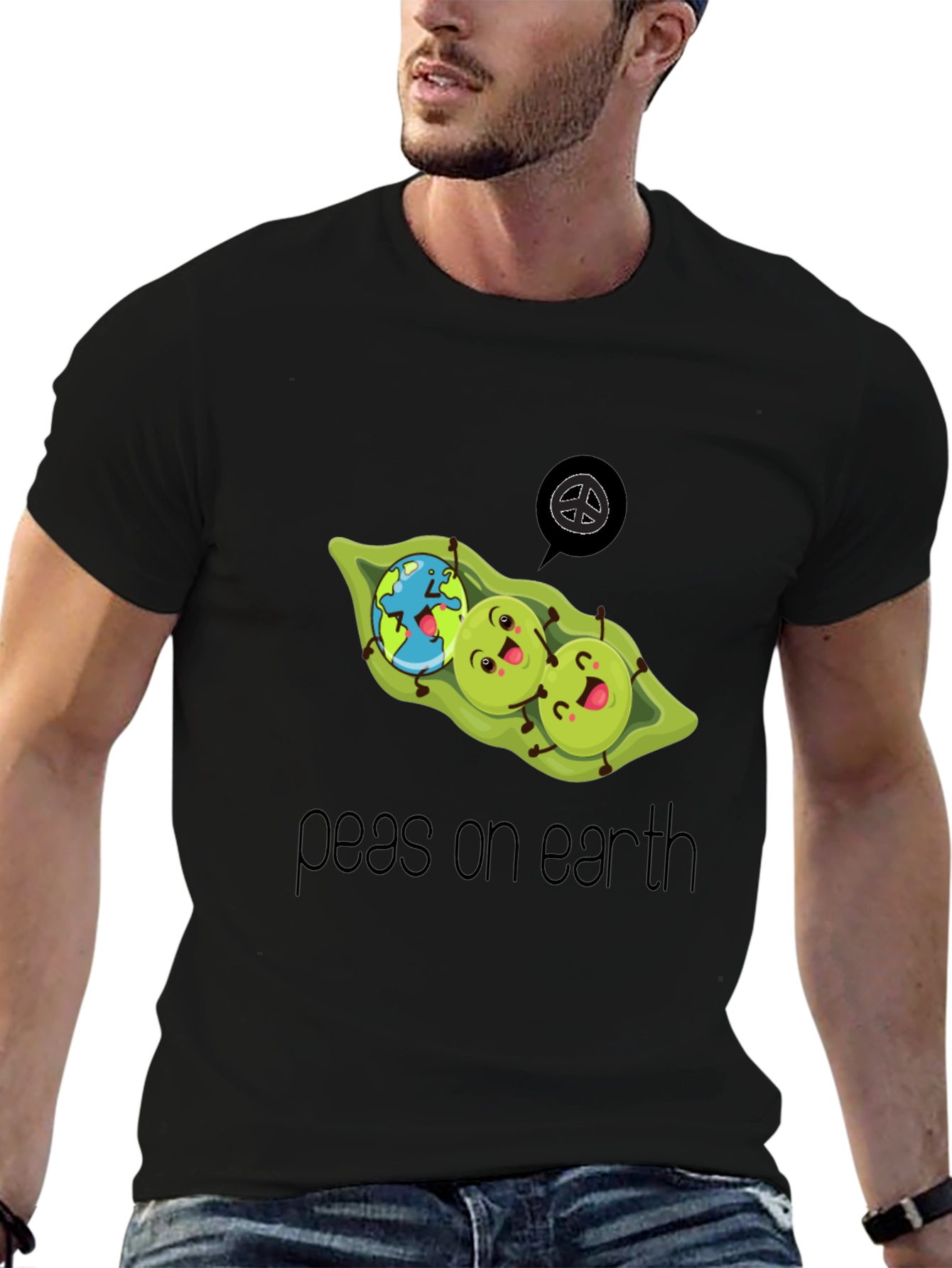 Peas On Earth T-Shirt - Eco Friendly Design