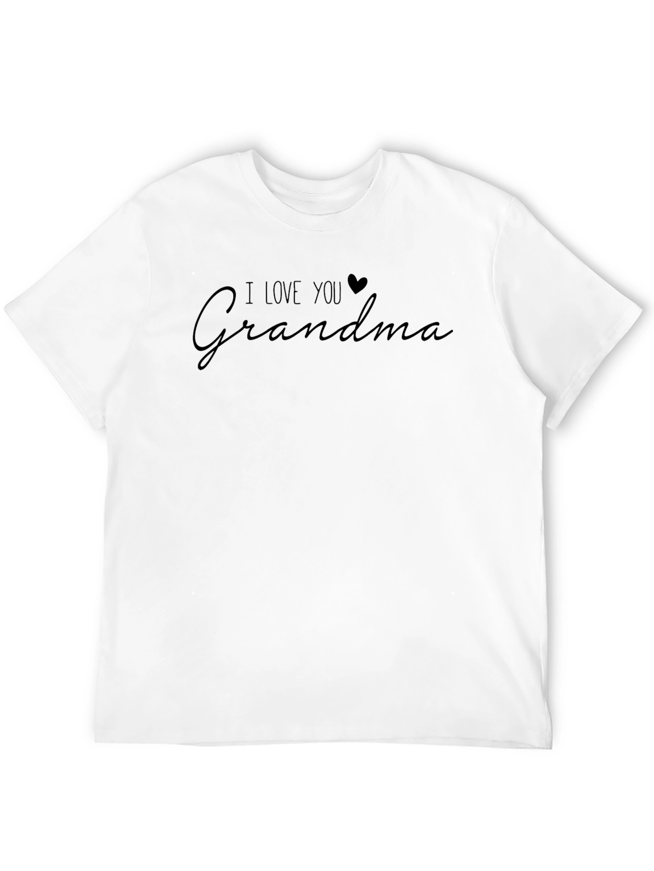 I Love You Grandma Black Tee