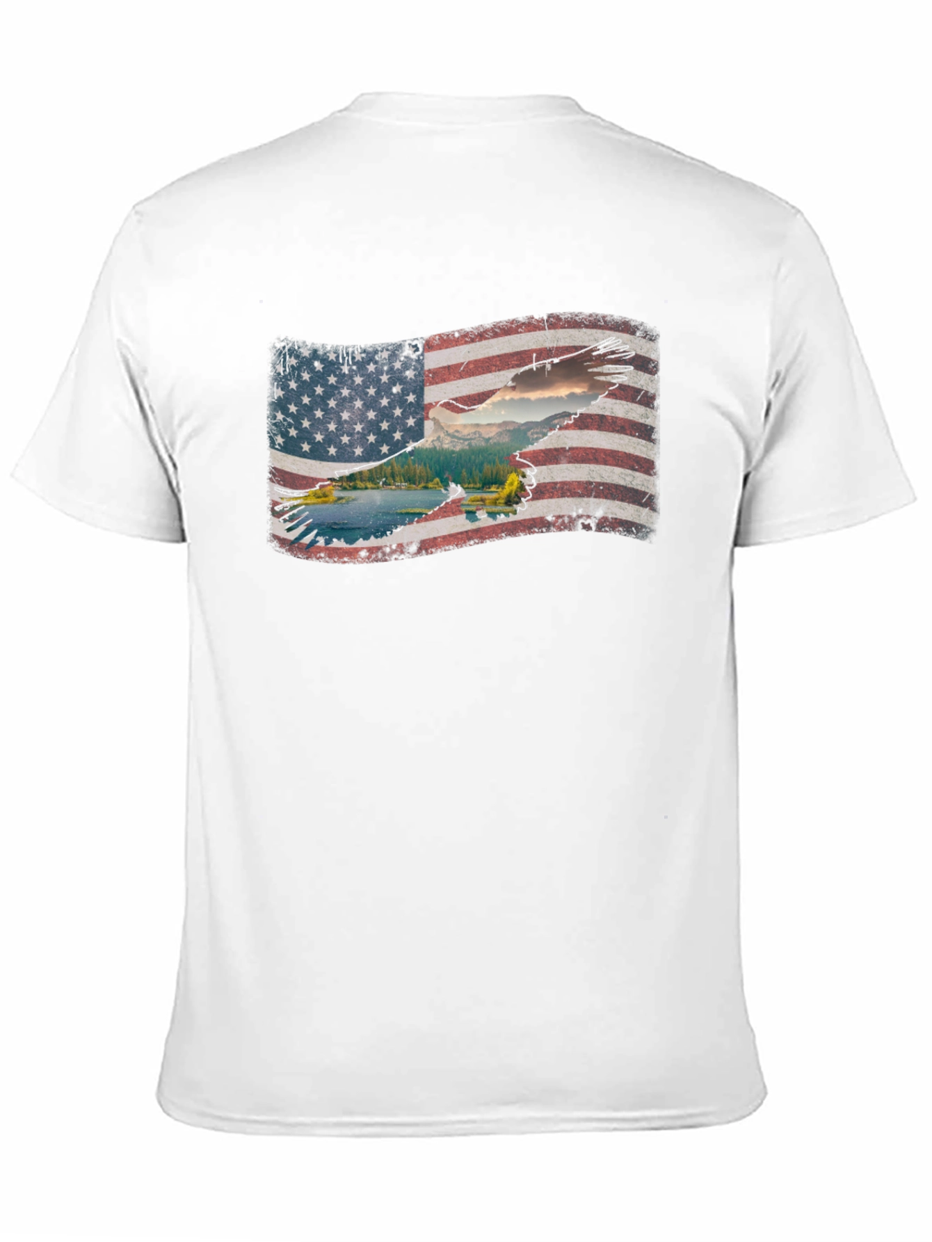 American Flag Eagle Graphic T-Shirt - Patriotic Style