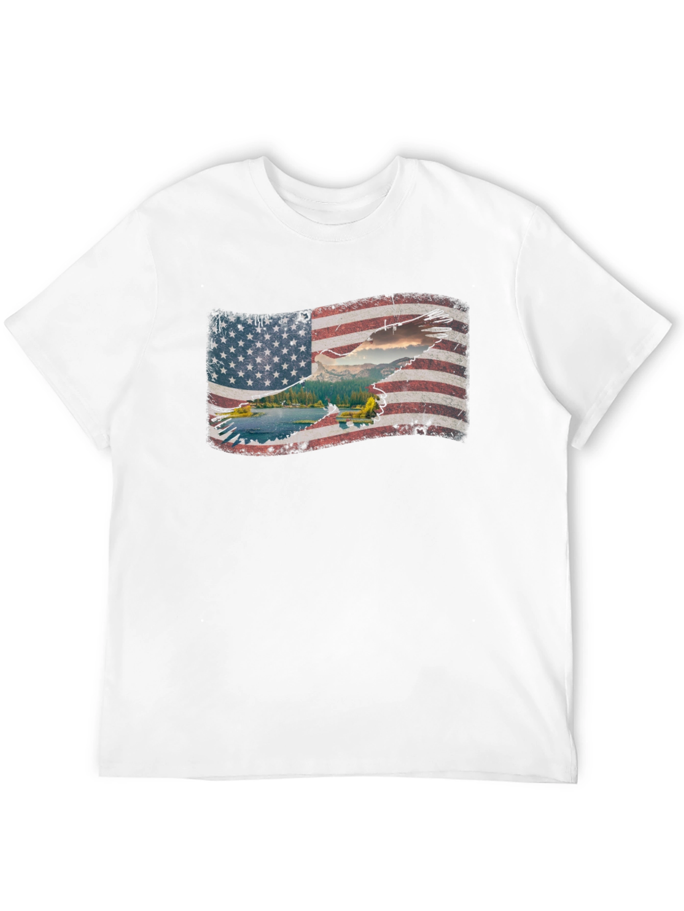 American Flag Eagle Graphic T-Shirt - Patriotic Style