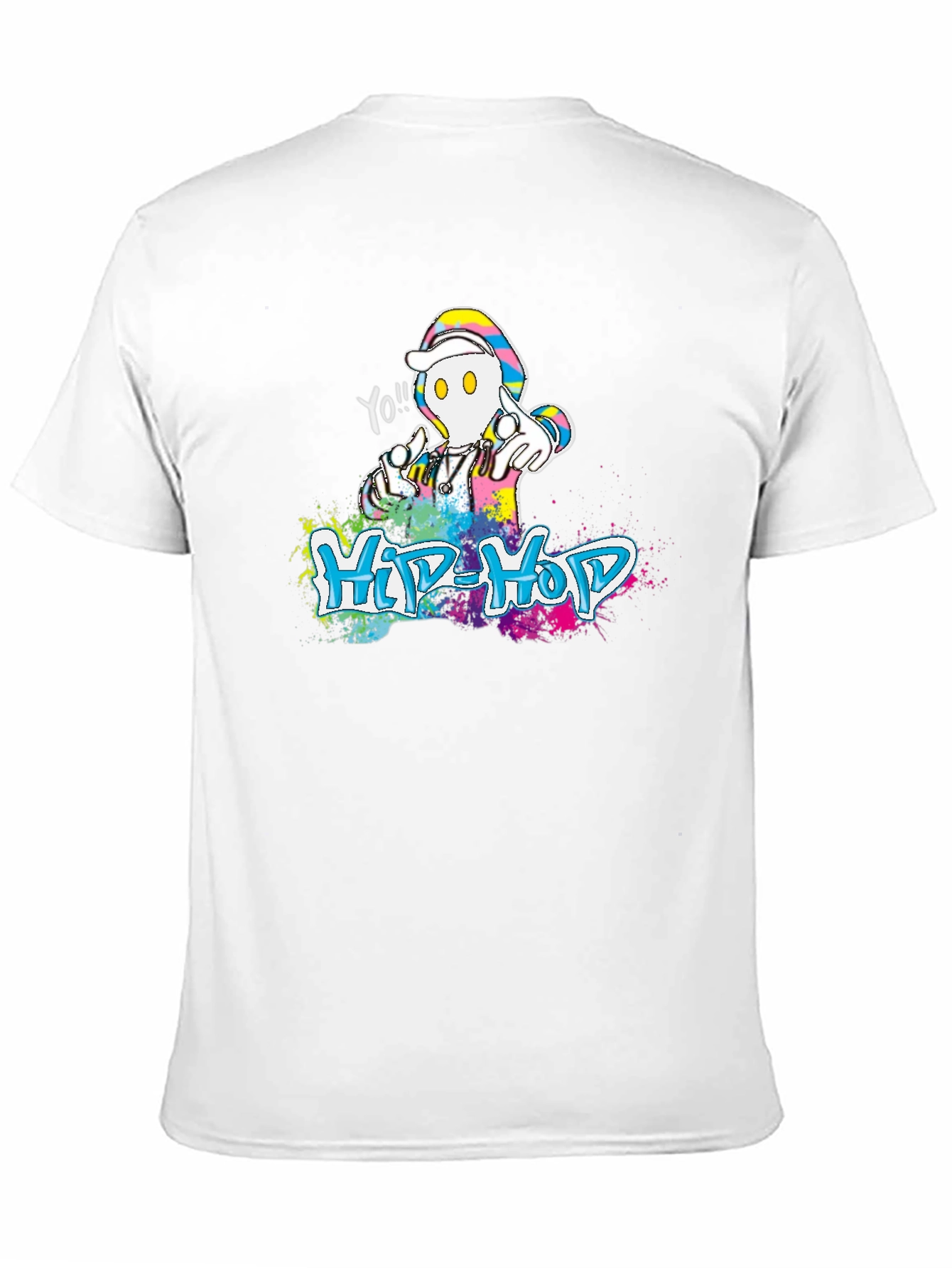 Hip-Hop Graphic Print Crew Neck T-Shirt