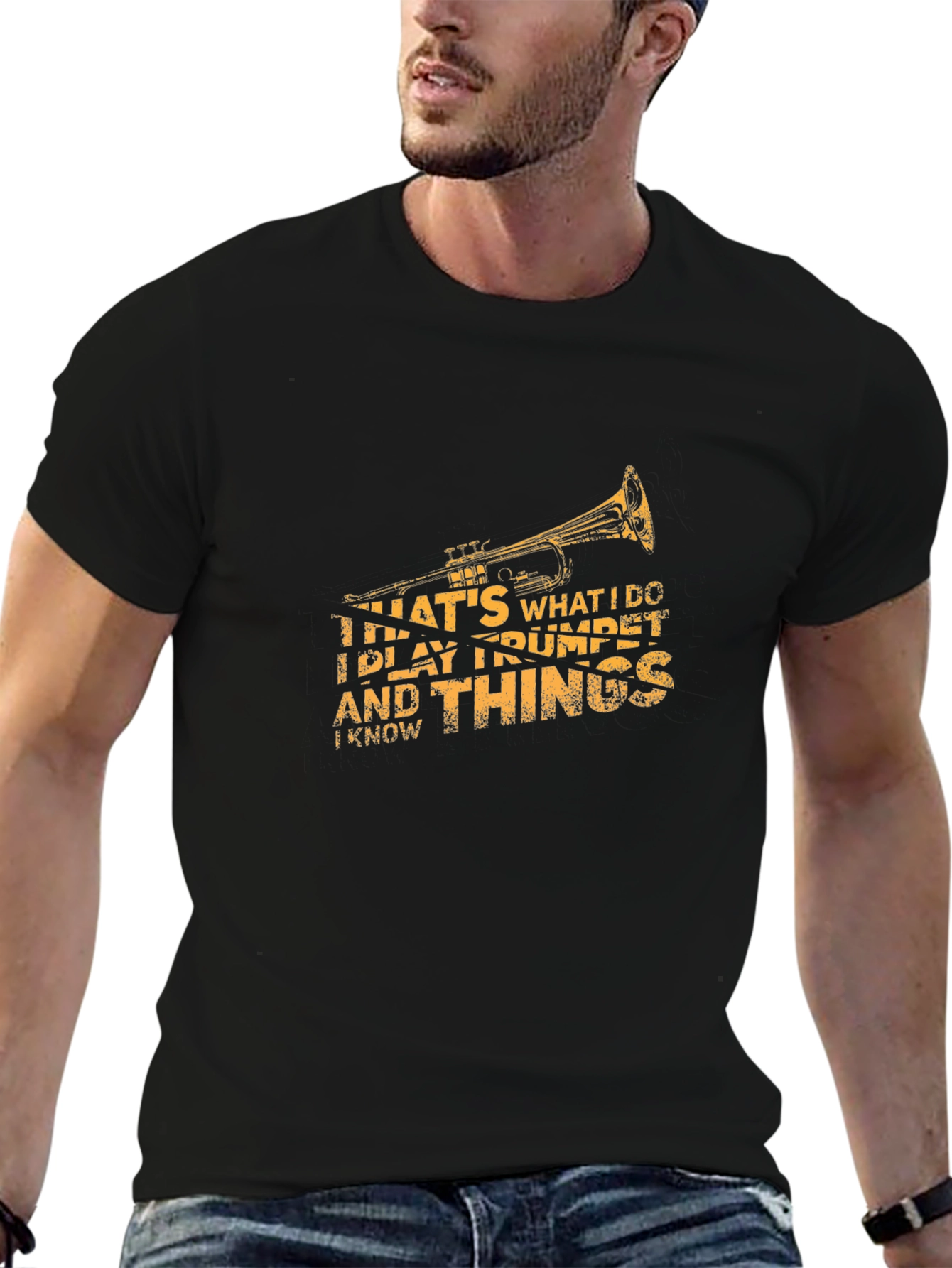 Trumpet Player Black T-Shirt - Thats What I Do