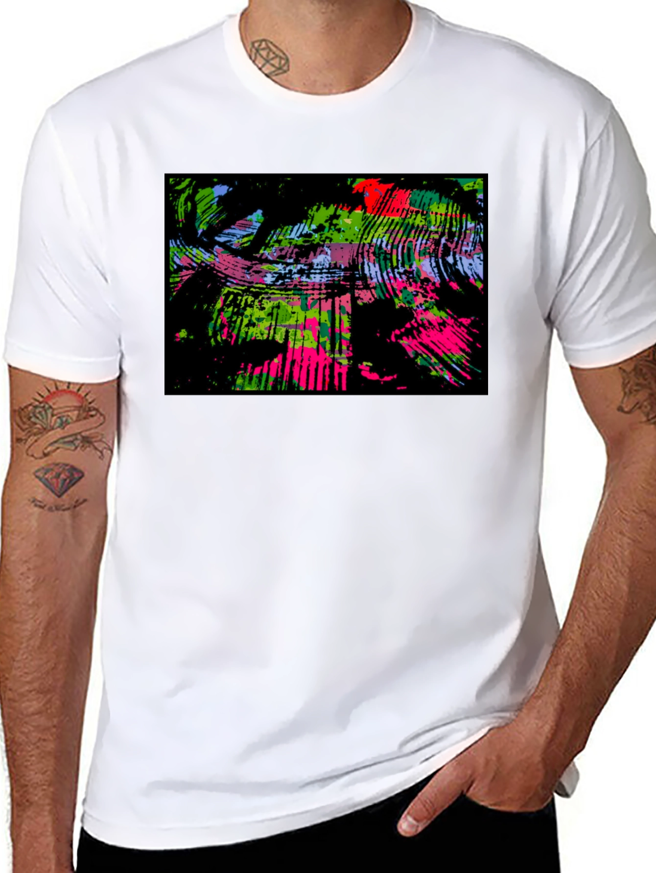 Abstract Art Black T-Shirt
