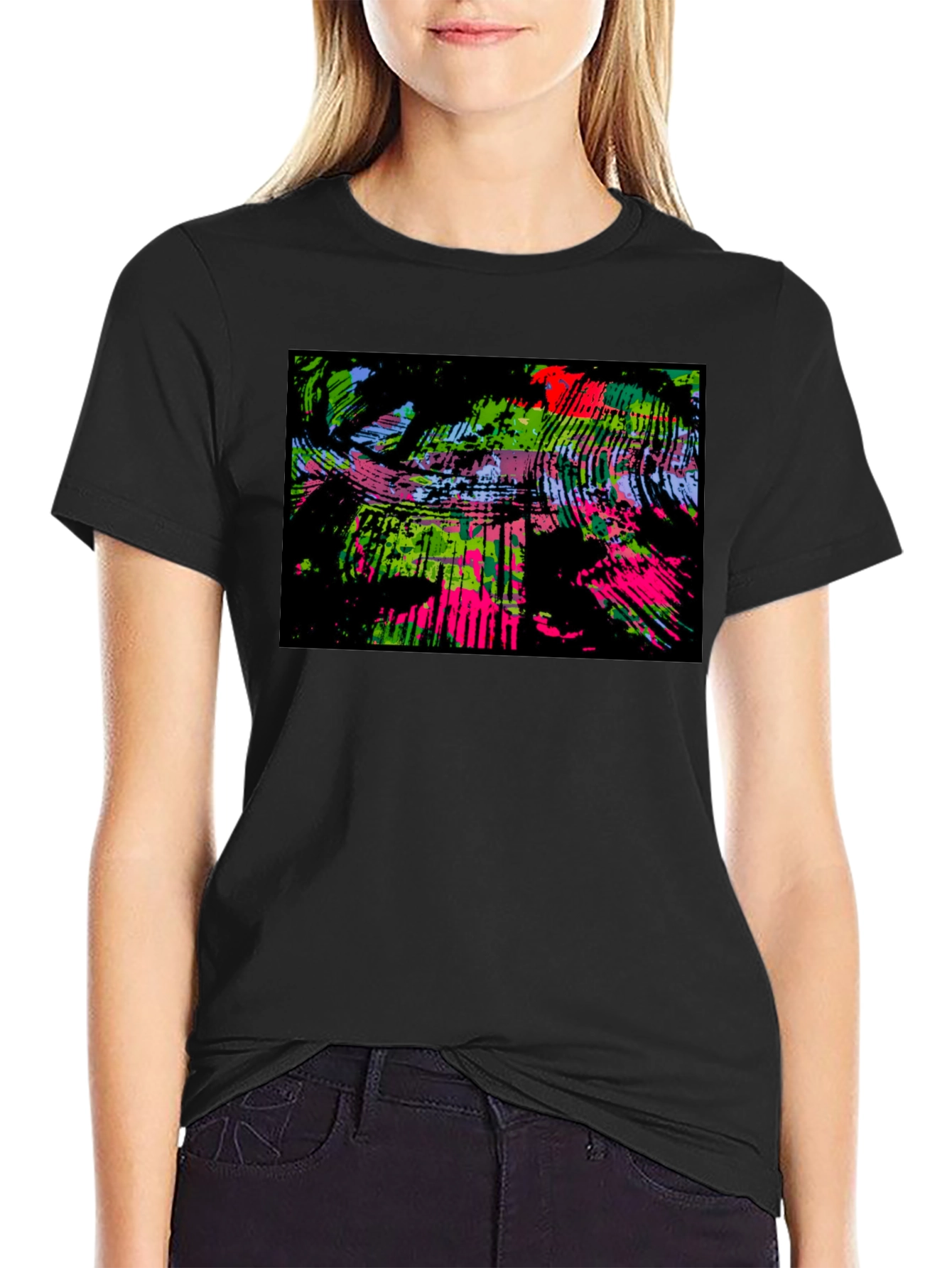 Abstract Art Black T-Shirt