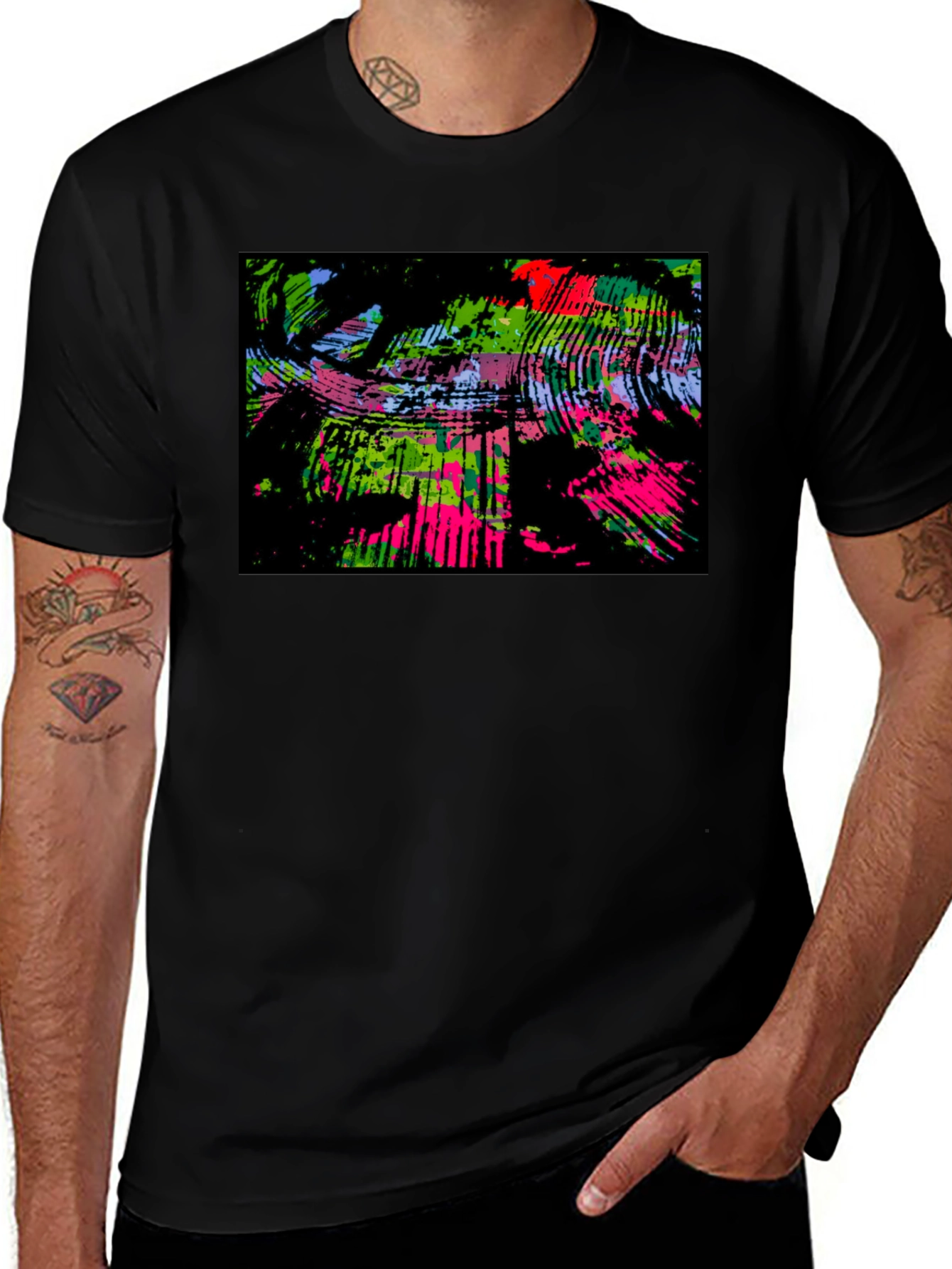 Abstract Art Black T-Shirt
