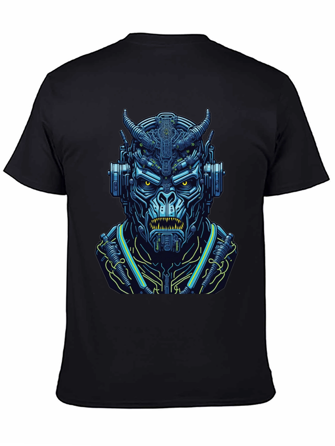 Cyberpunk Demon T-Shirt: Futuristic Fiend Design