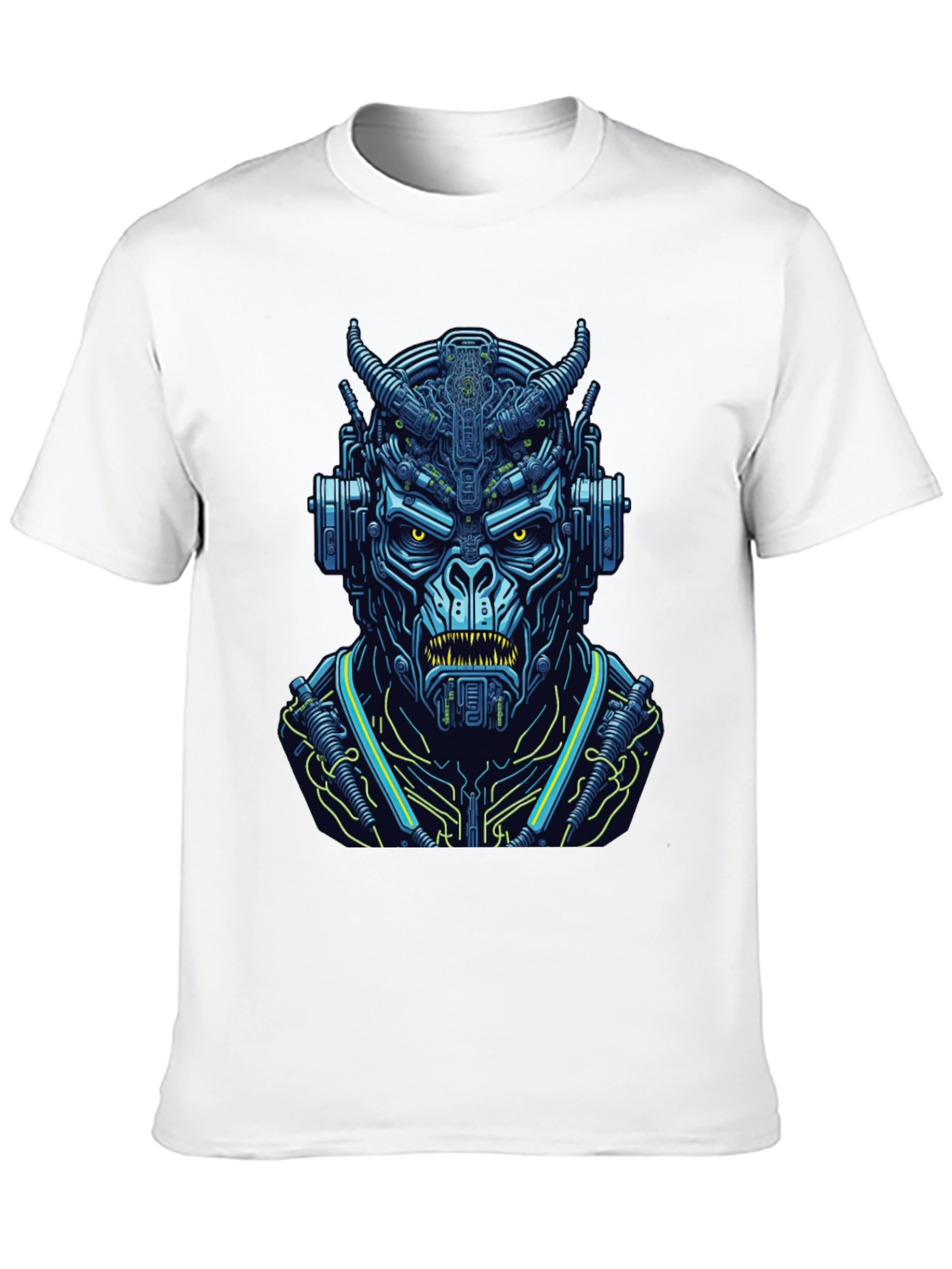 Cyberpunk Demon T-Shirt: Futuristic Fiend Design