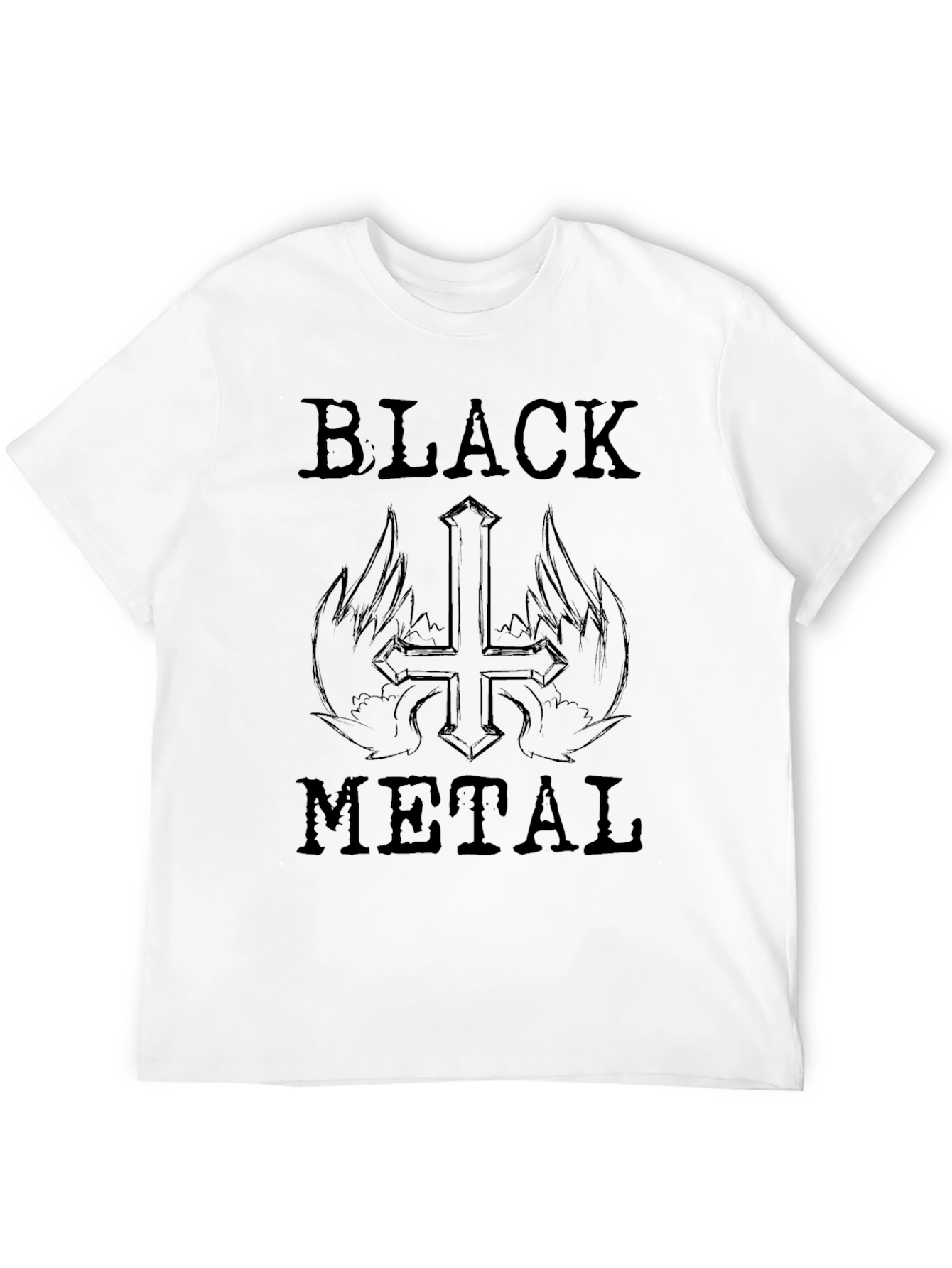 Black Metal Graphic Tee - Dark Aesthetic T-Shirt