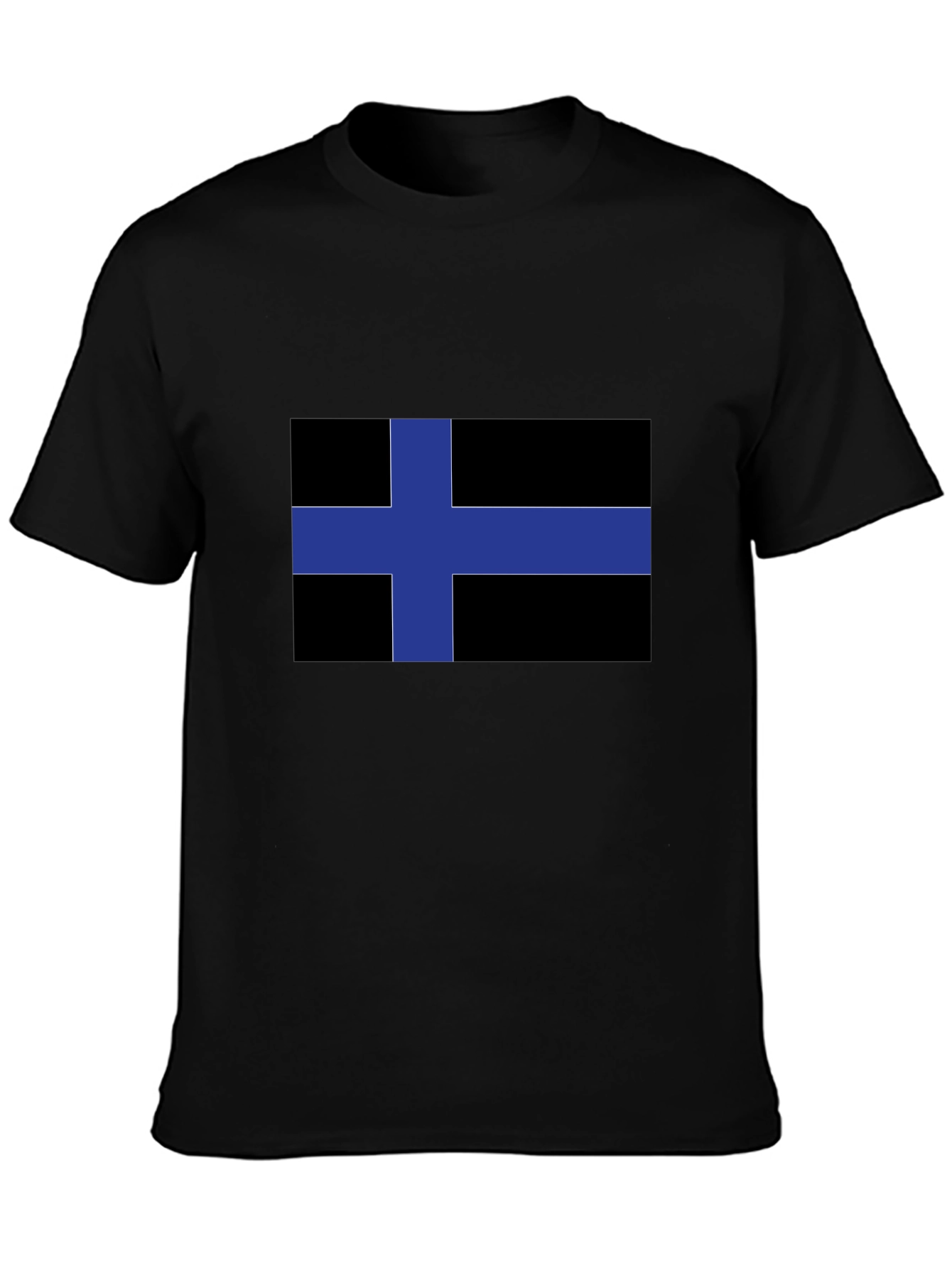 Nordic Cross Graphic Black T-Shirt