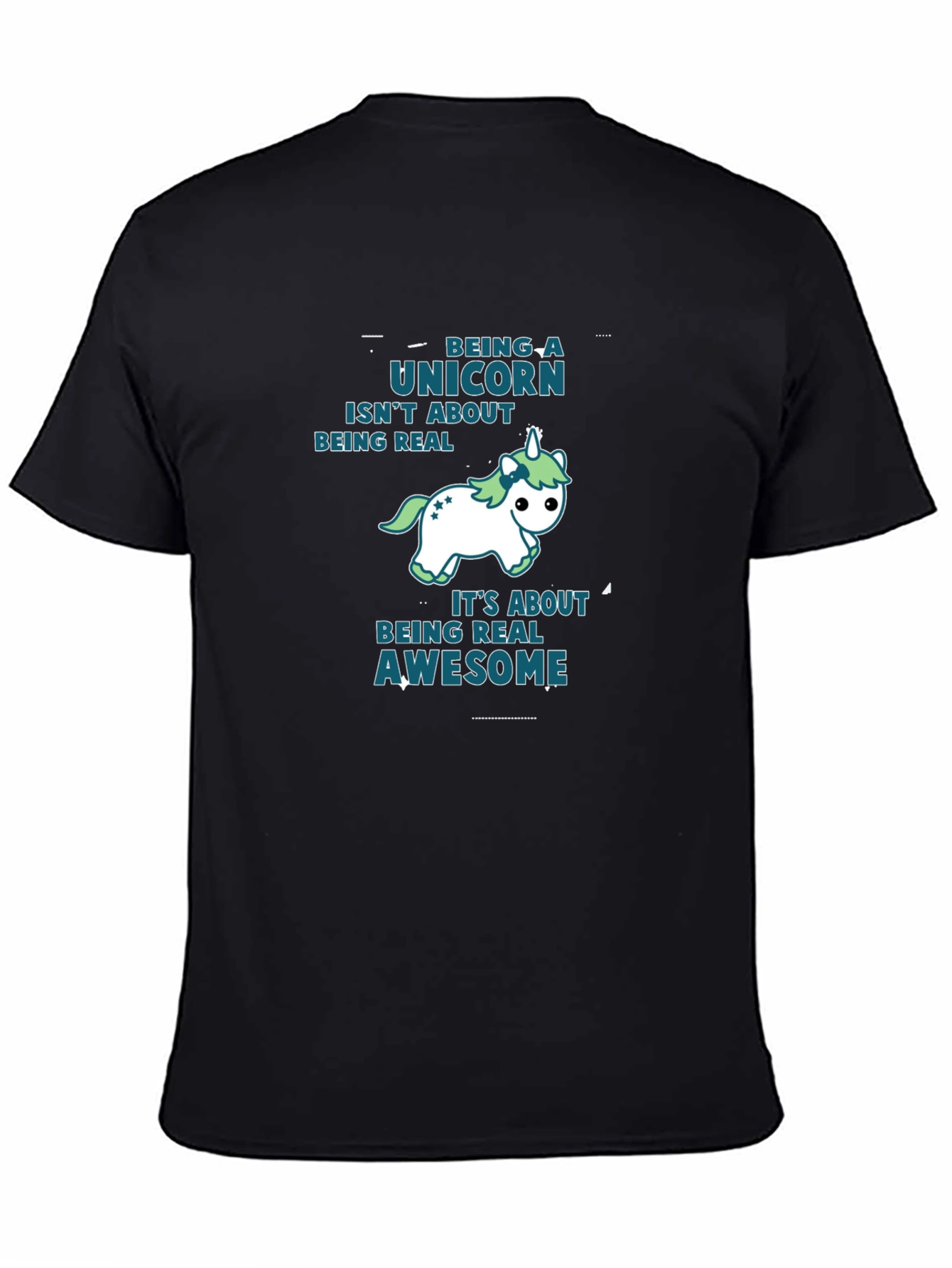 Unicorn Awesome Black T-Shirt